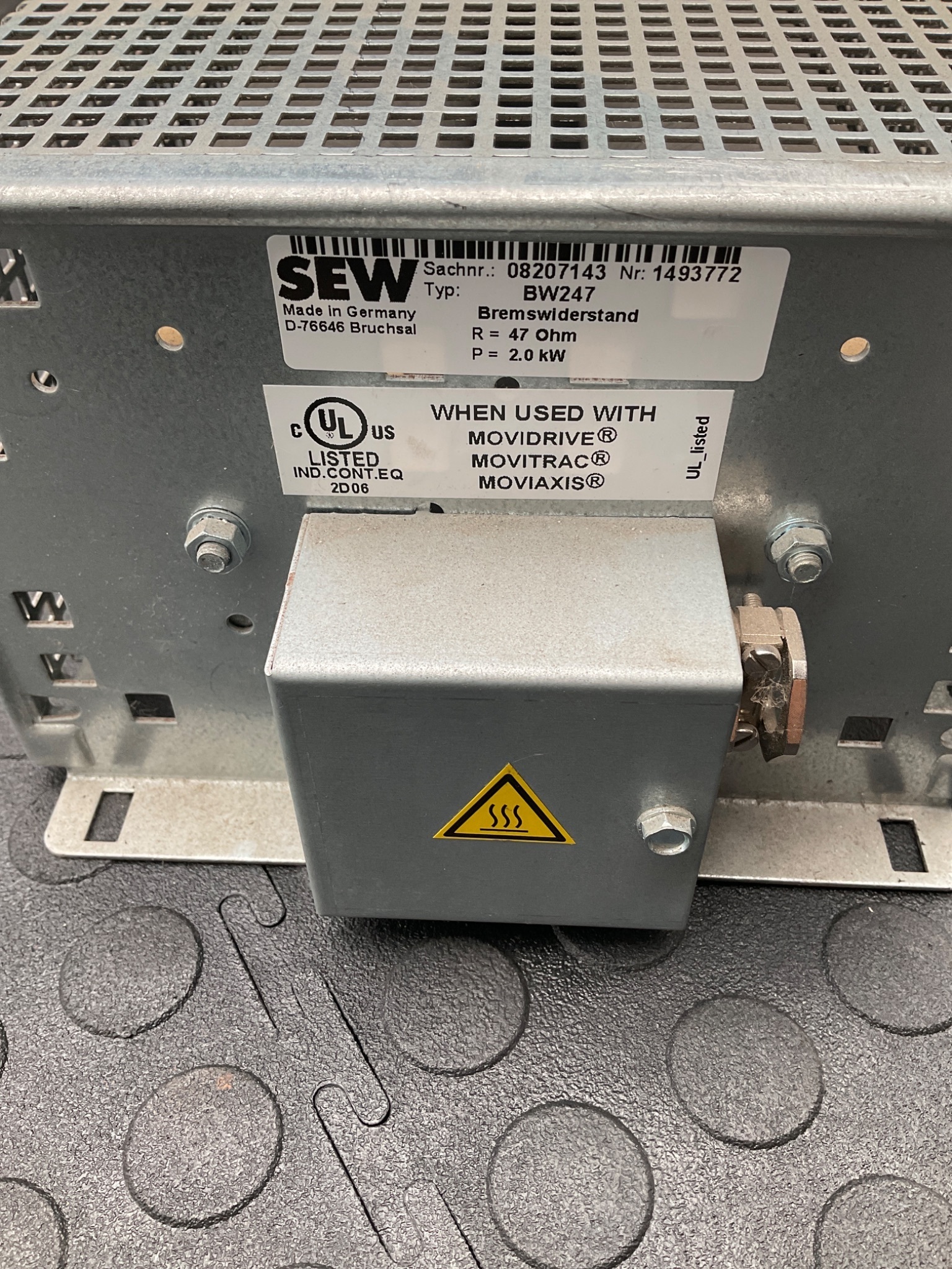 SEW BW247 47 Ohm Brake Resistor 2.0kW USED 2
