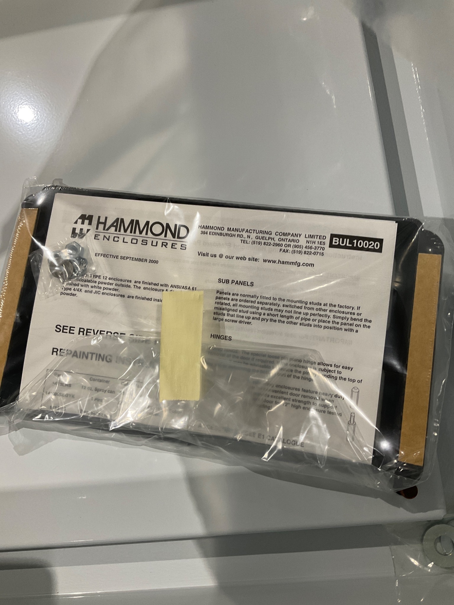 HAMMOND MANUFACTURING 1418J10 Steel Enclosure 24x24x10 NEW 5