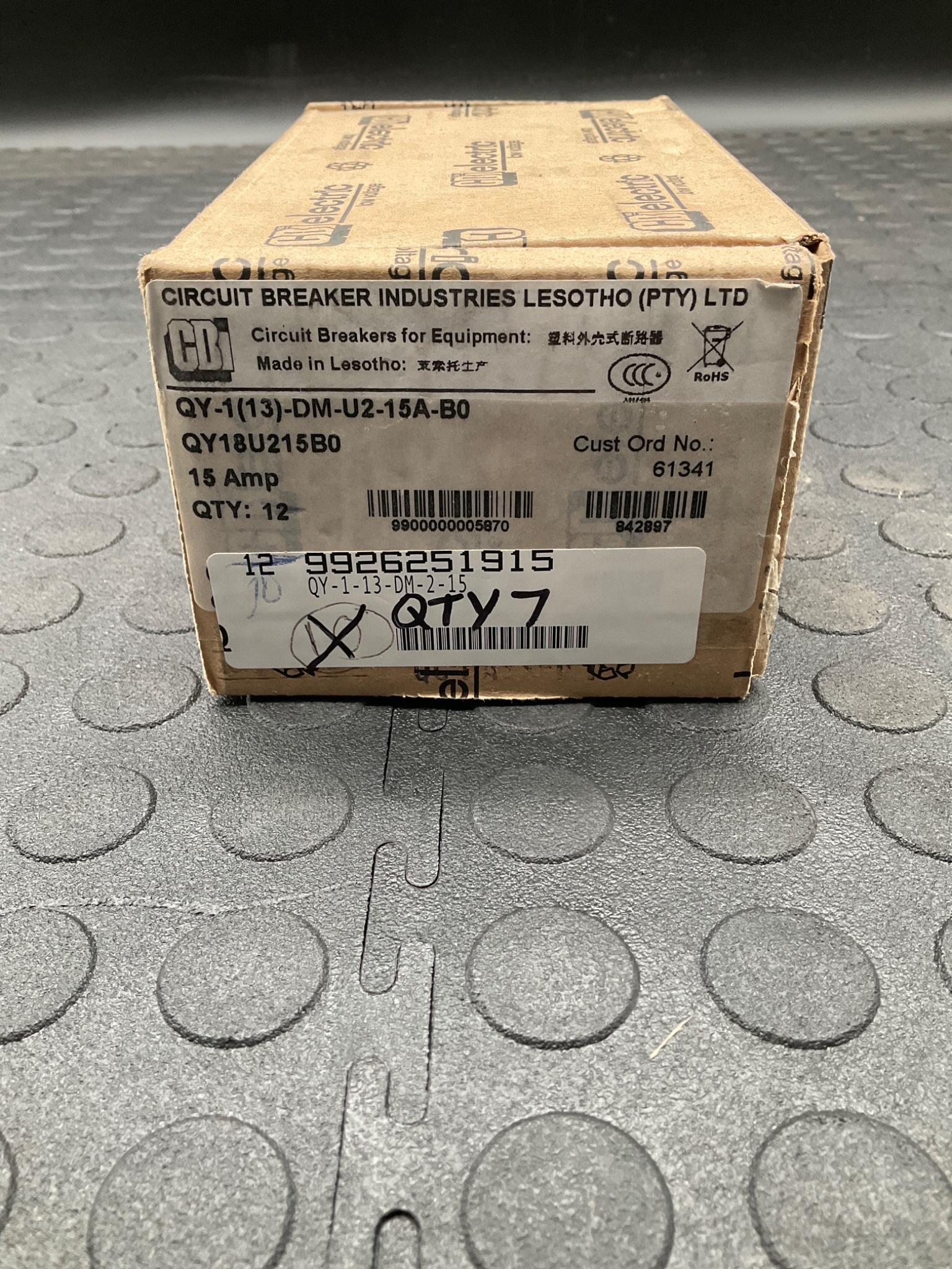 CBI QY-1(13)-DM-U2-15A-B0 Circuit Breaker 15A U2 Curve NEW (LOT OF 7) 4