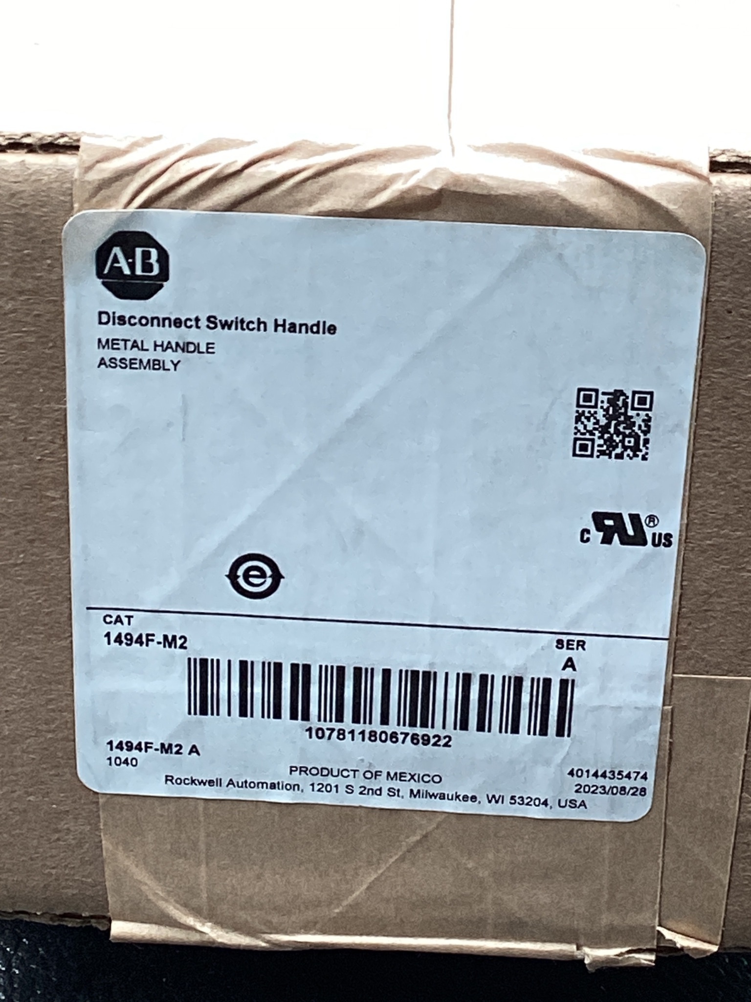 ALLEN BRADLEY 1494F-M2 Disconnect Switch Handle NEW 4