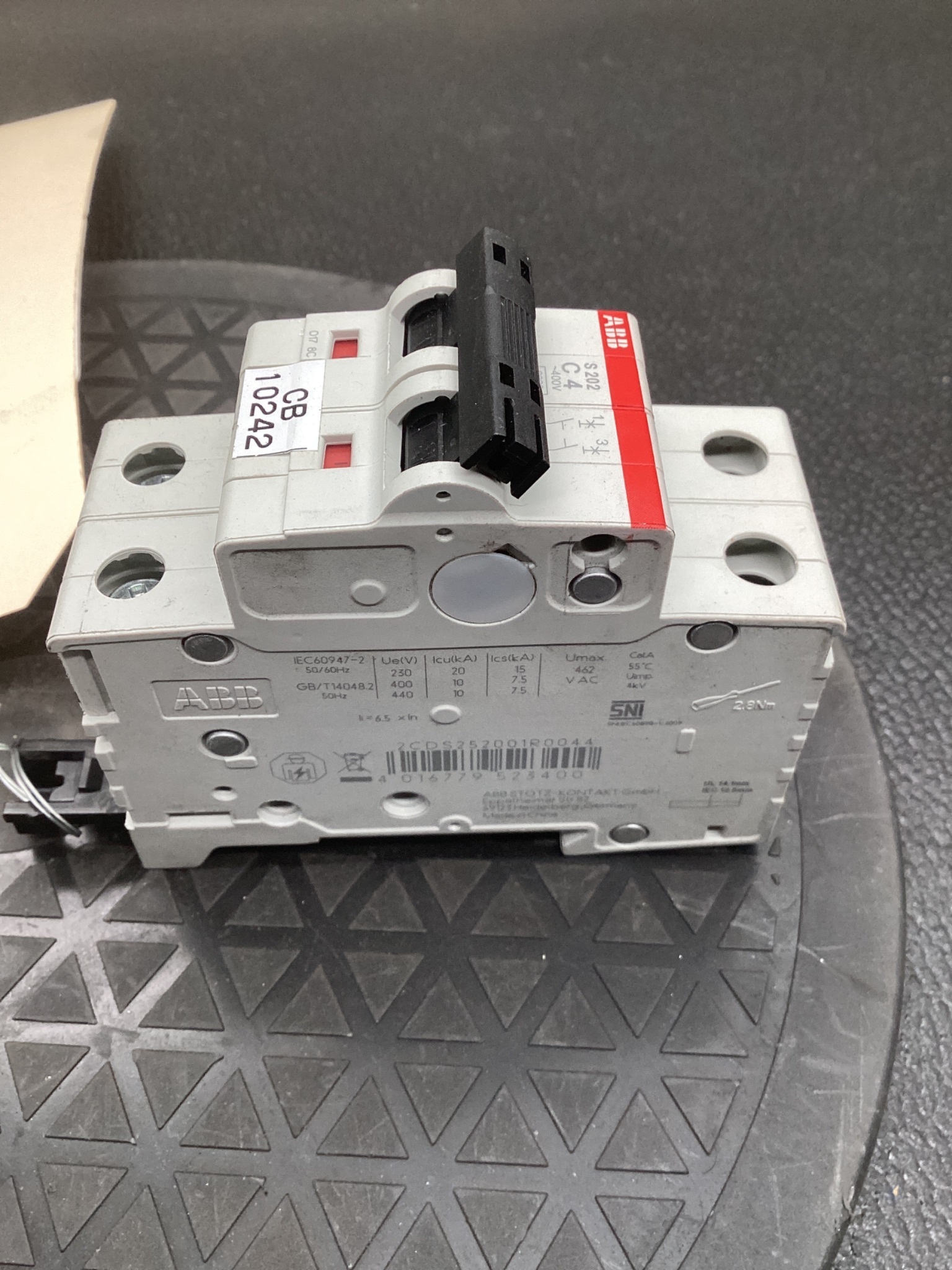 ABB S202-C4 2-Pole Circuit Breaker USED 2