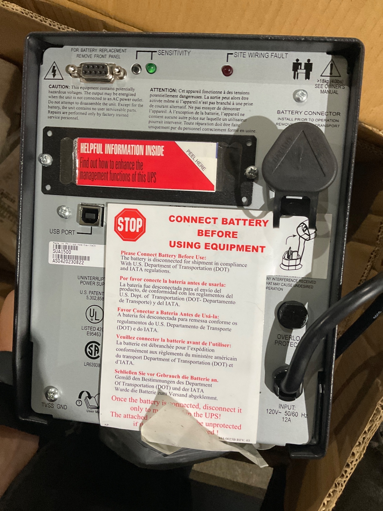 APC SUA1500 Smart-UPS 1500VA 120V Tower NEW 4