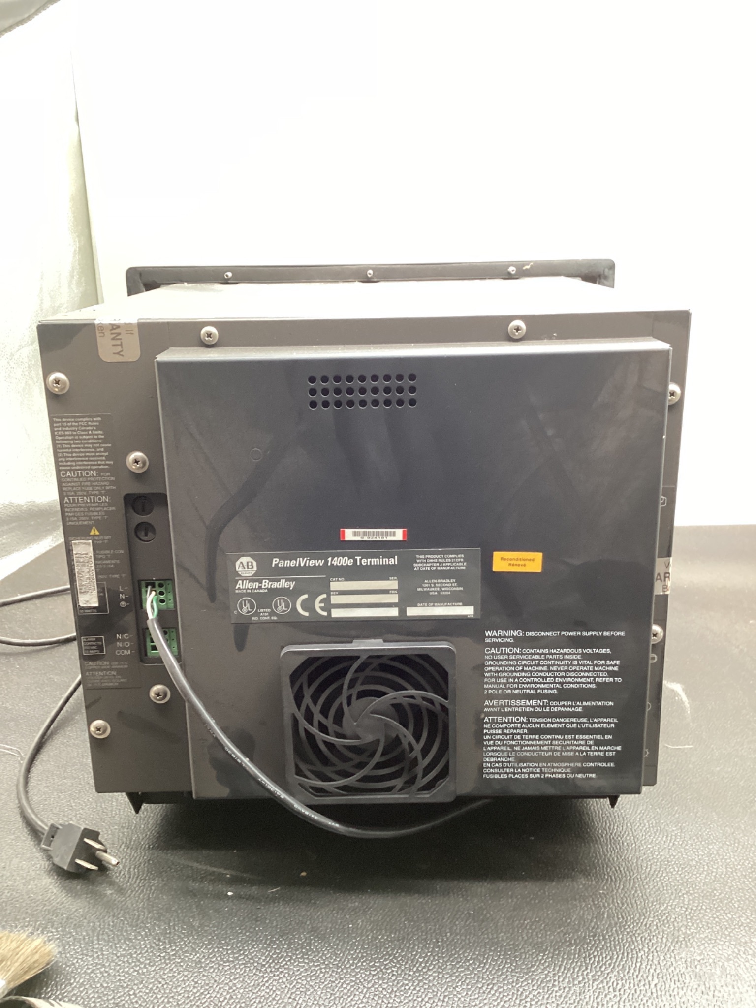 ALLEN BRADLEY 2711E-T1406X PanelView 1400E Touch Terminal USED 2