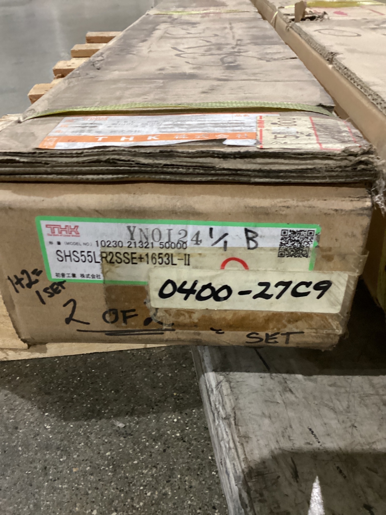 THK SHS55LR2SSE+1653L-II Linear Guide Rail & Block Set NEW 1