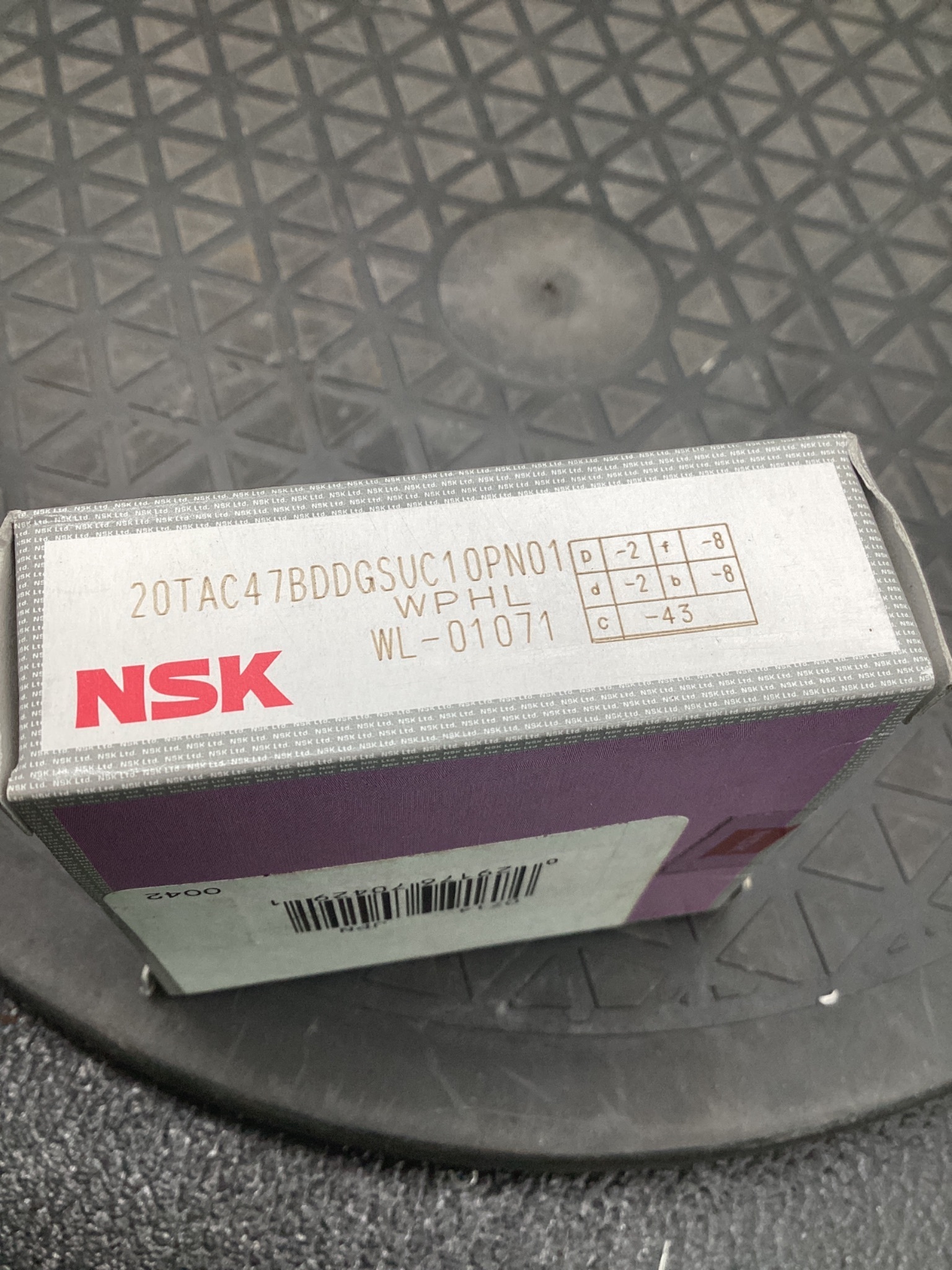 NSK 20TAC47BDDGSUC10PN01 Ball Screw Support Bearing NEW 5