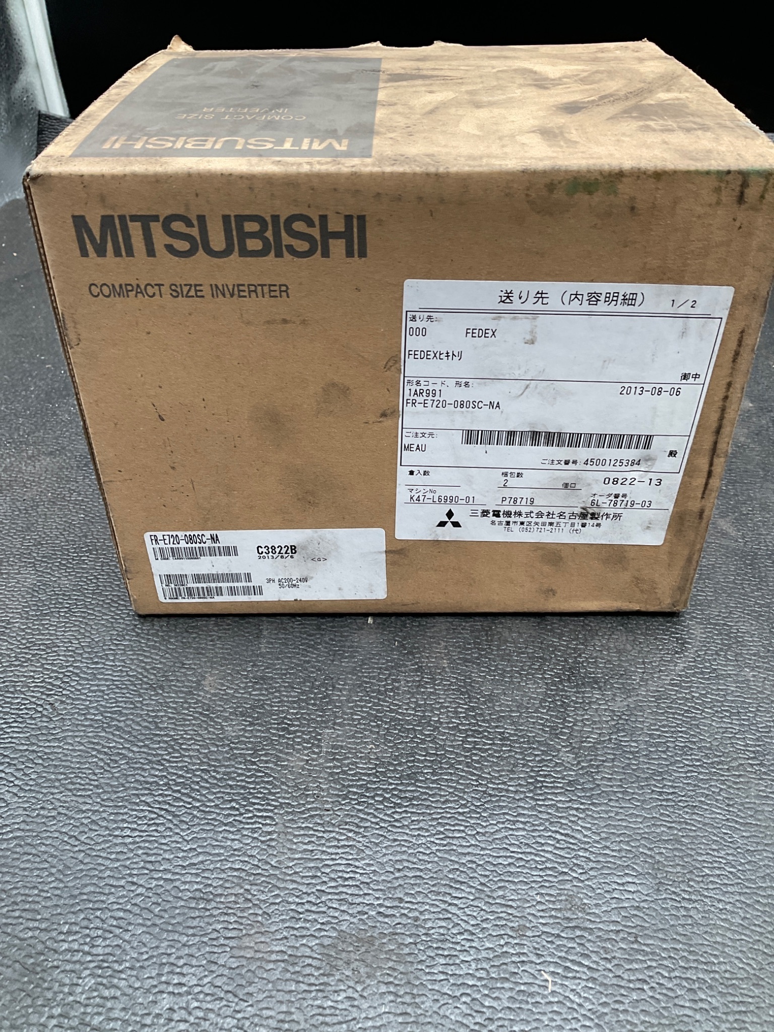 MITSUBISHI FR-E720-080SC-NA Variable Frequency Drive NEW 3