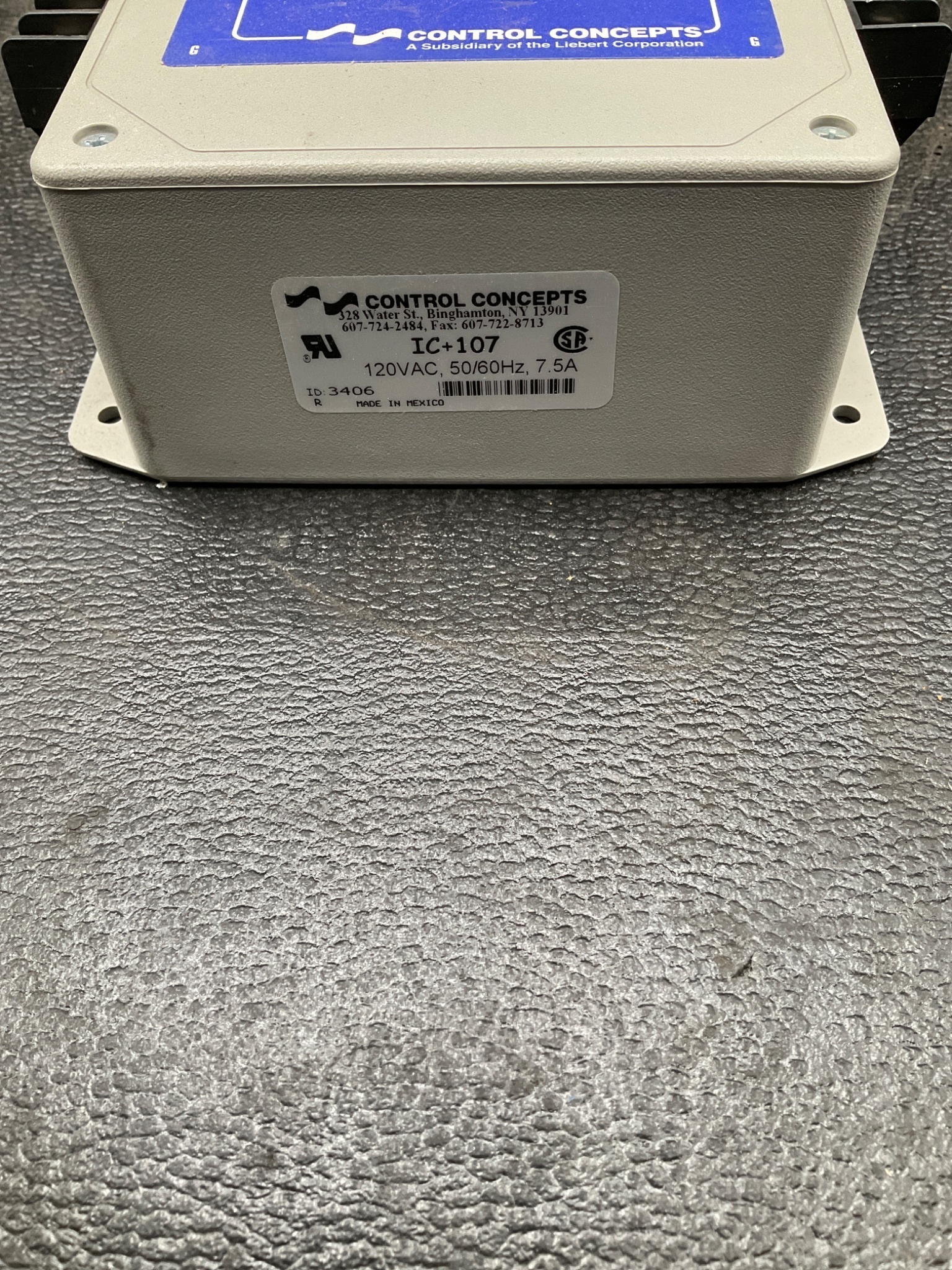 CONTROL CONCEPTS IC+107 Islatrol Active Tracking Filter 120VAC 7.5A USED 2