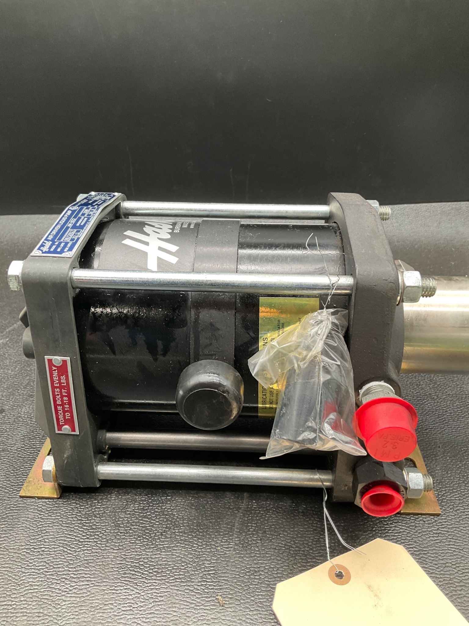 HASKEL AW-B22 Air-Driven Liquid Pump 2HP 3200 PSI NEW 2