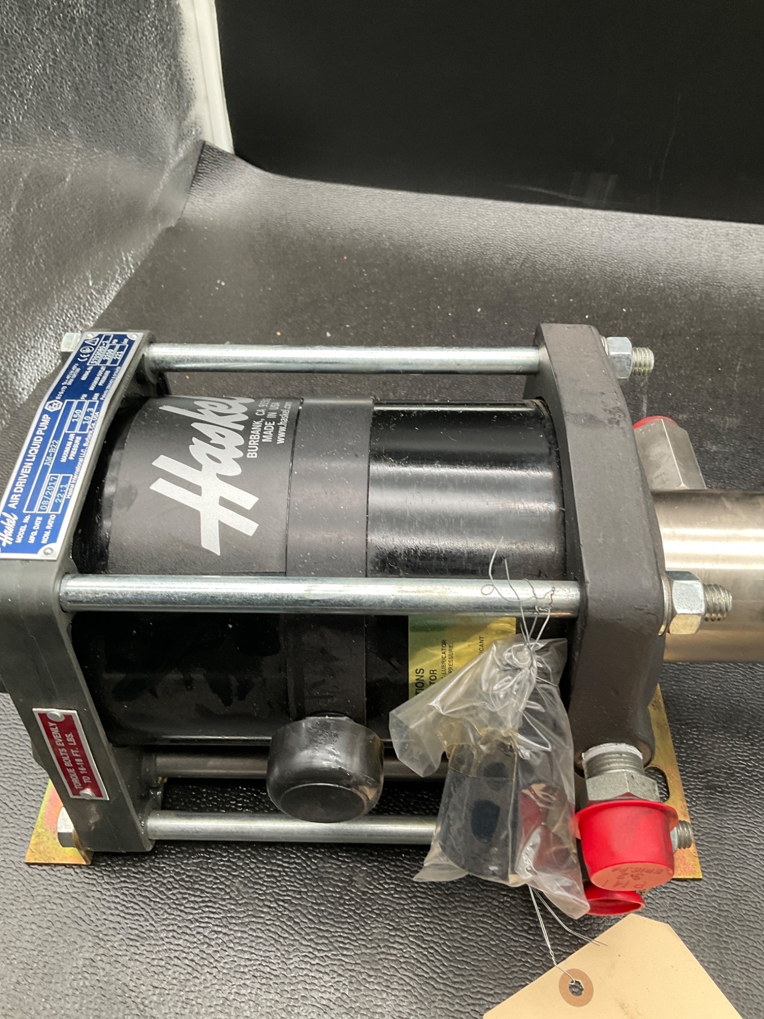 HASKEL AW-B22 Air-Driven Liquid Pump 2HP 3200 PSI NEW 5