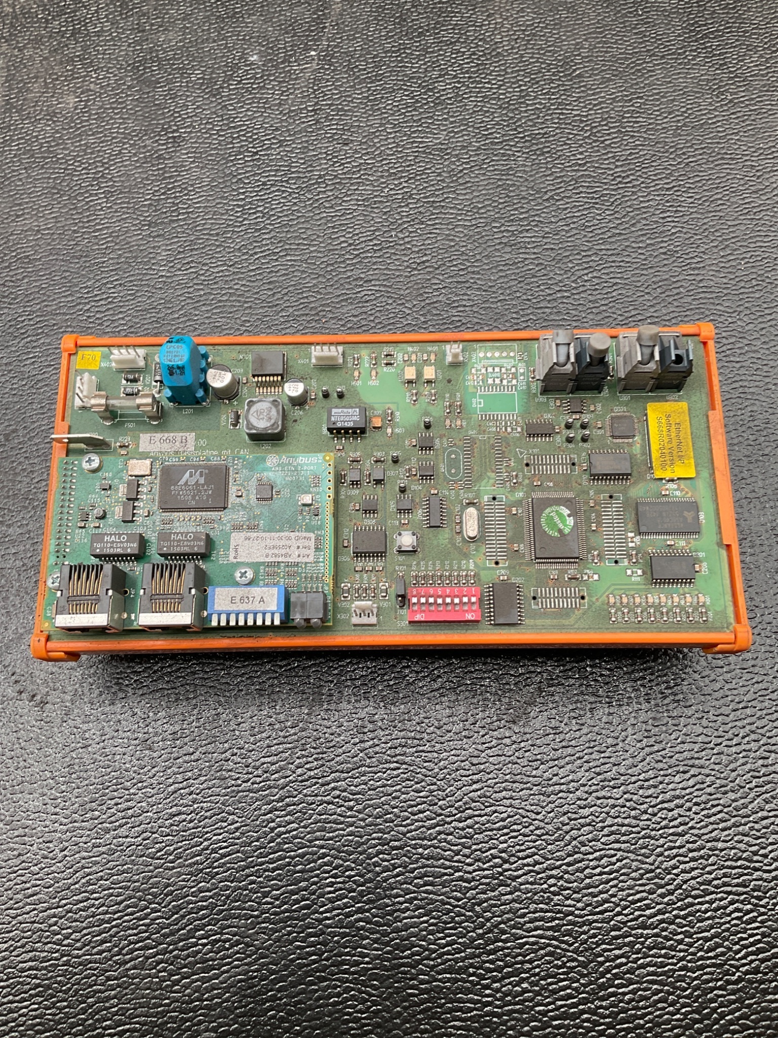 ANYBUS BASISPLATINE E668B CAN Gateway Circuit Board USED 1