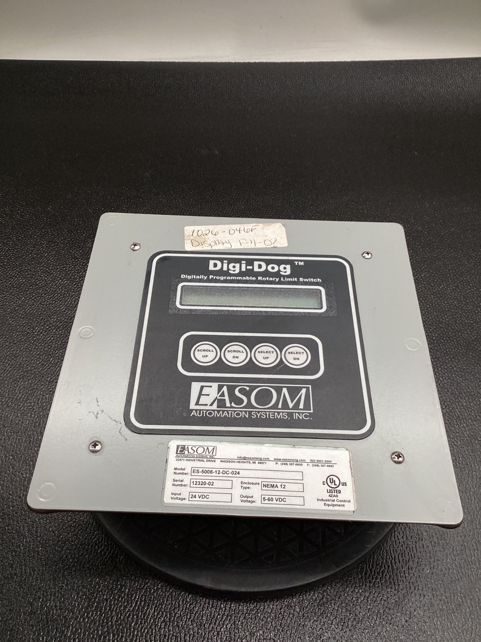 EASOM ES-5008-12-DC-024 Digi-Dog Programmable Limit Switch USED 0
