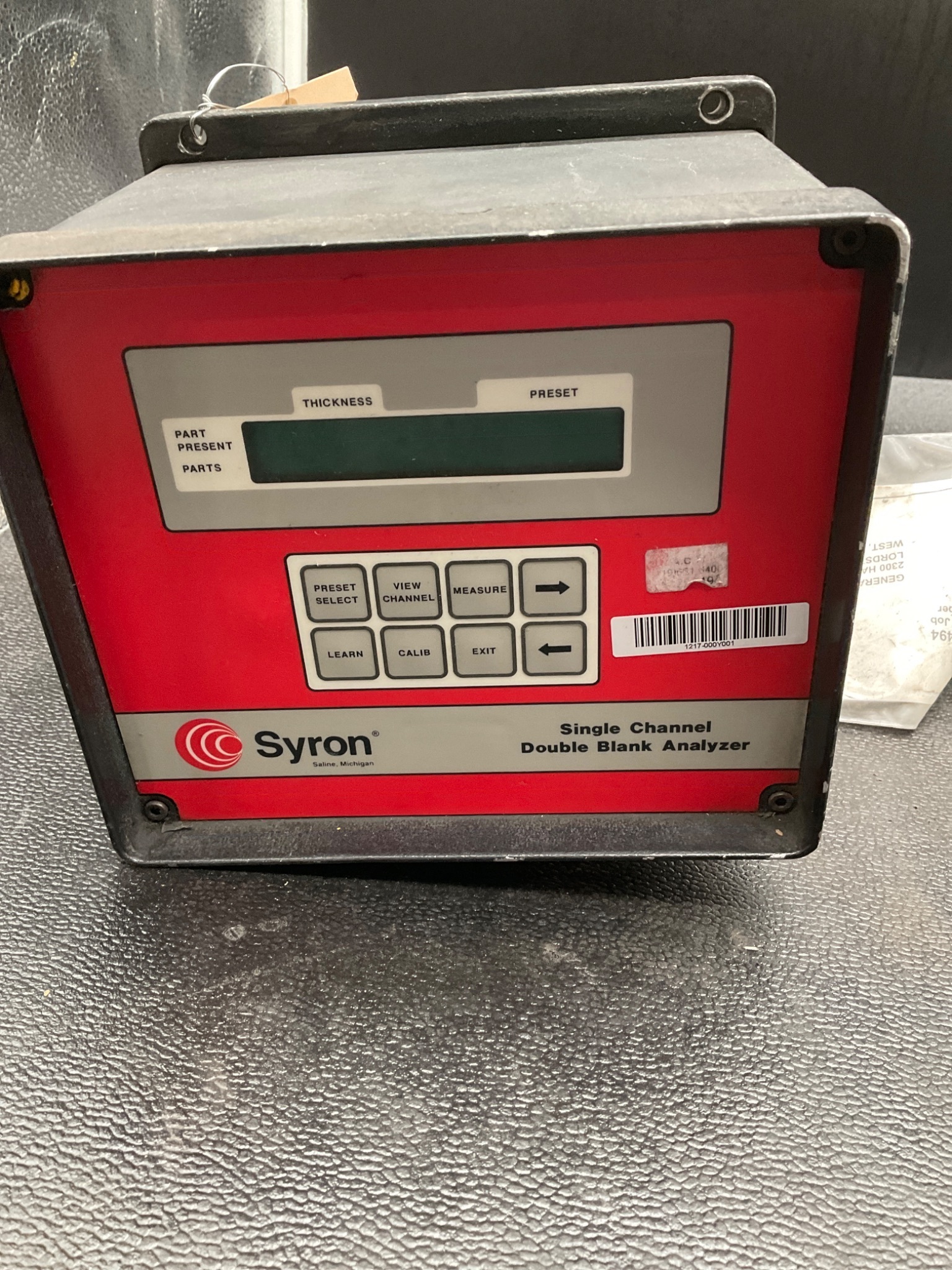 SYRON DBA100 Single Channel Double Blank Analyzer 120VAC USED 0