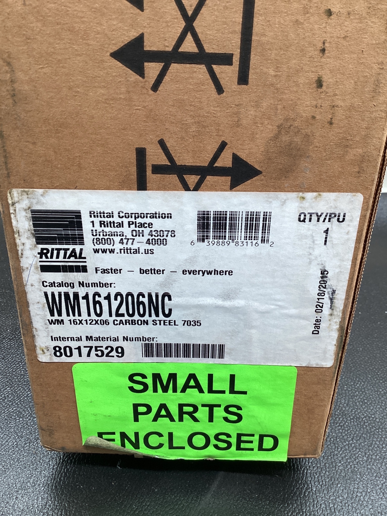 RITTAL WM161206NC WALL-MOUNT ENCLOSURE 16X12X6 CARBON STEEL NEW 4