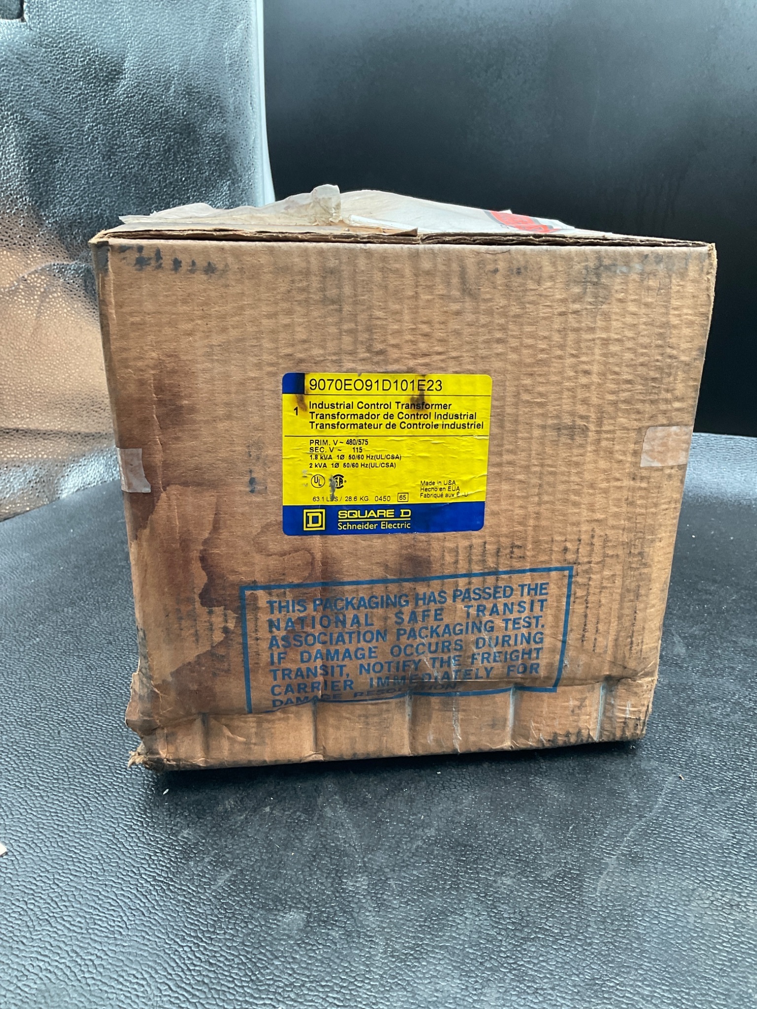 SQUARE D 9070E091D101E23 Control Transformer 480/575V 1.8VA - NEW 3