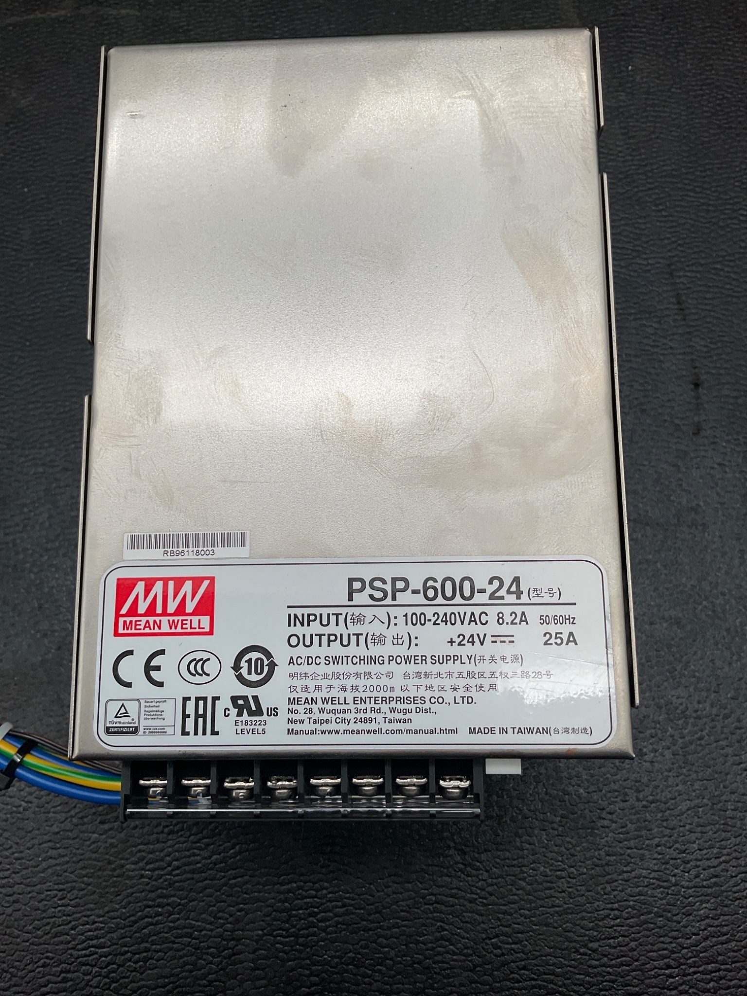 MEANWELL PSP-600-24 600W 24V Power Supply USED 1