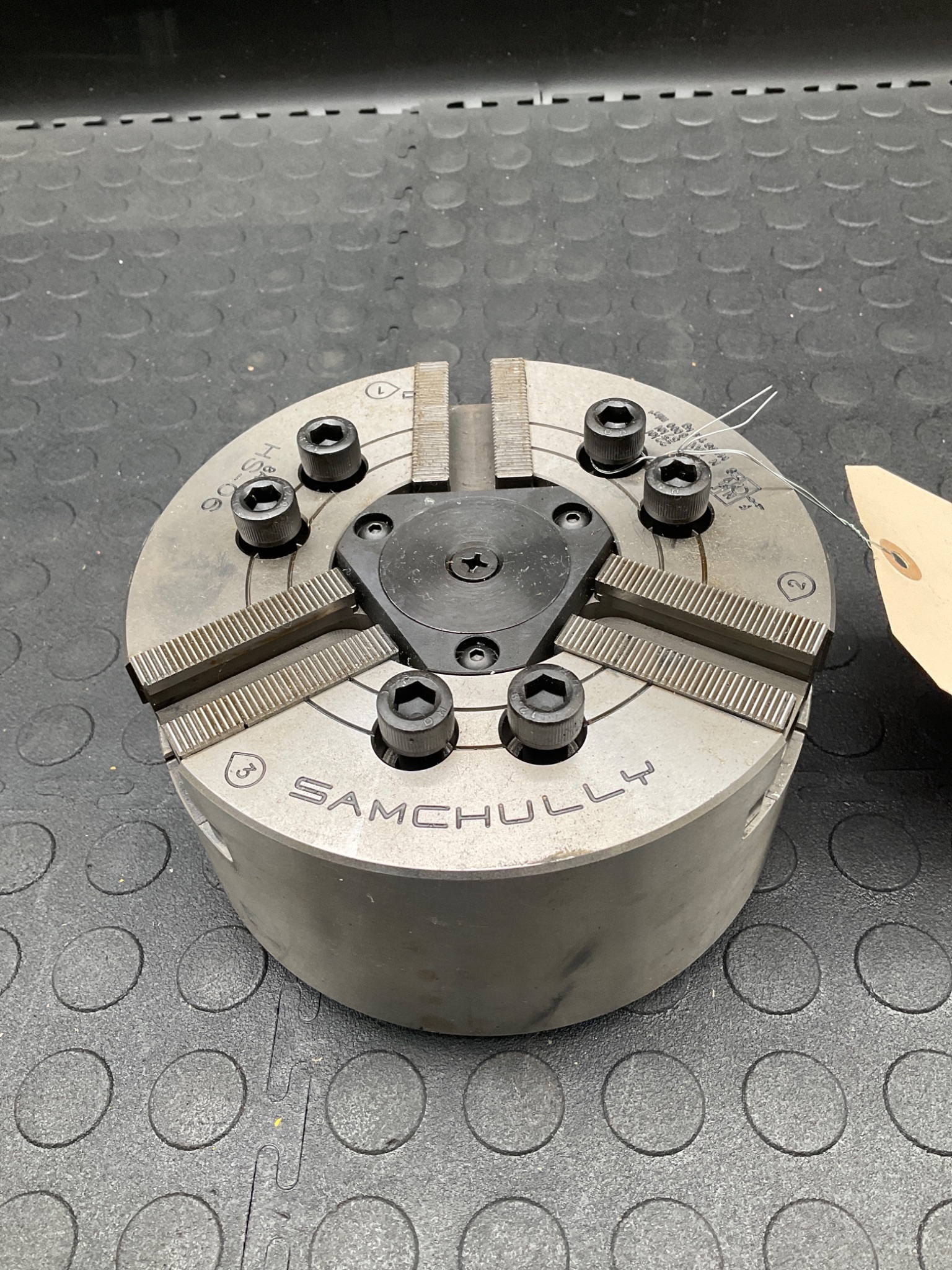 SAMCHULLY HS-06 3-Jaw Power Lathe Chuck USED 4