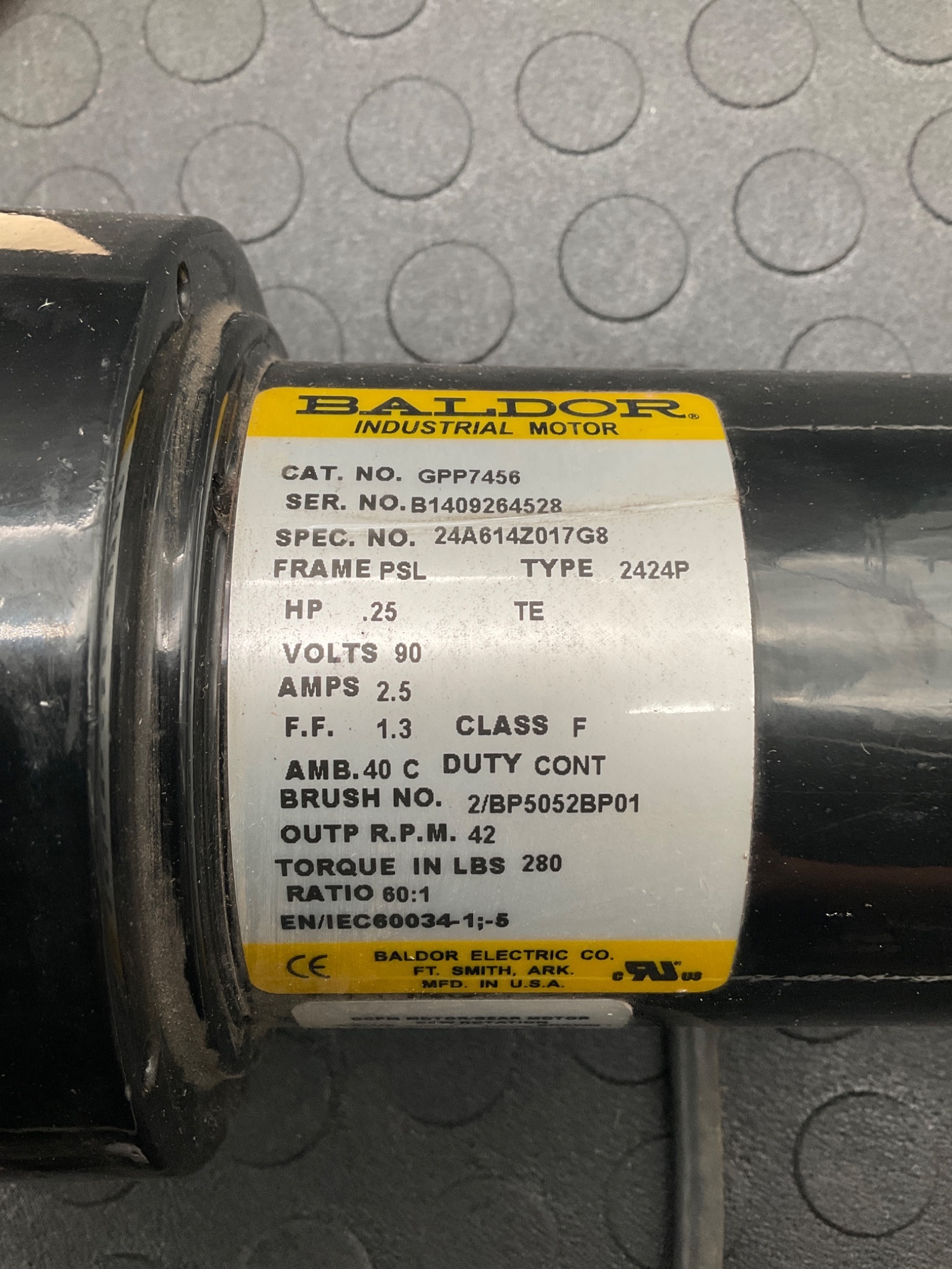 BALDOR GPP7456 General Purpose Industrial Motor USED 3