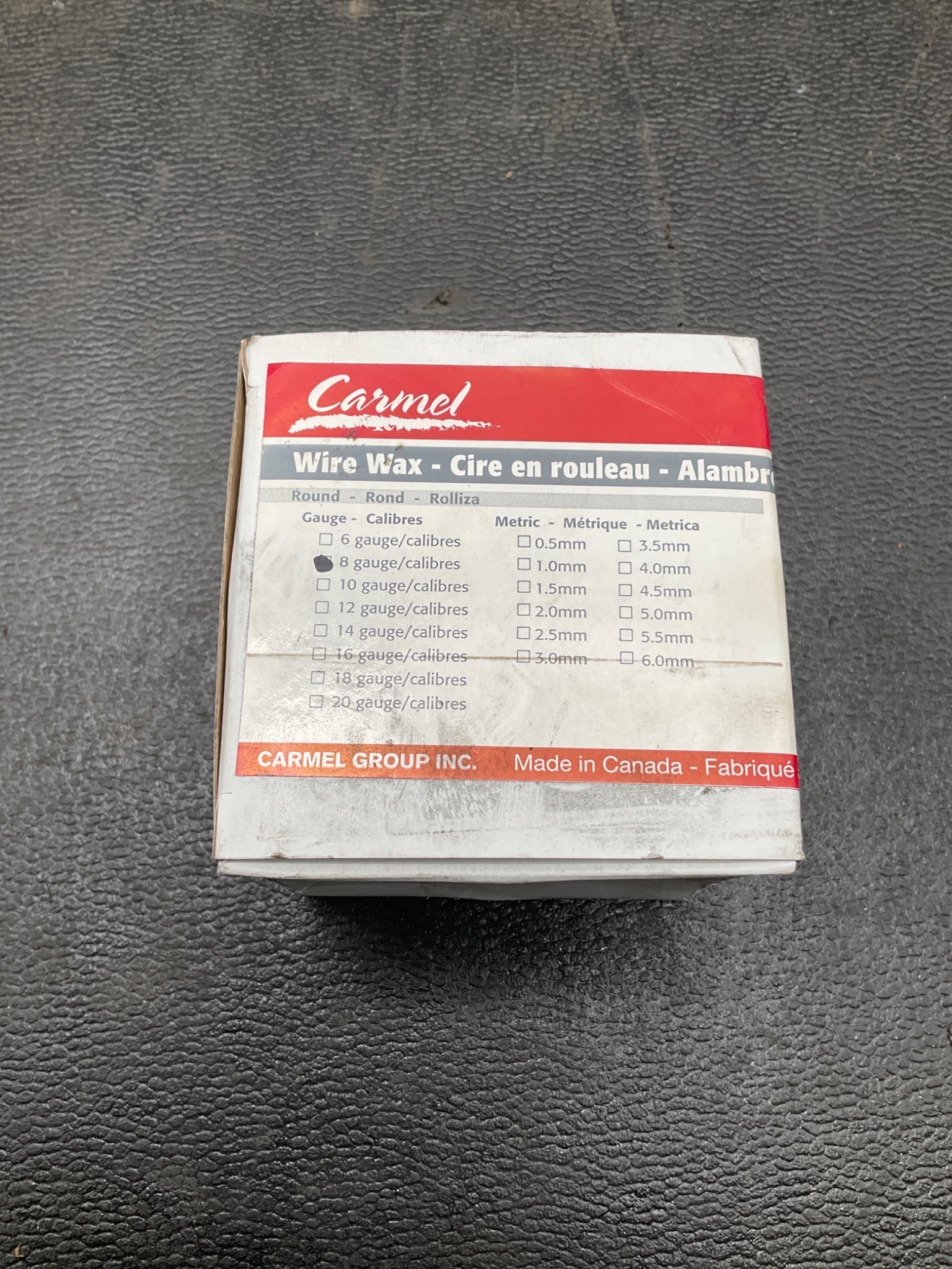 CARMEL WIRE WAX 8 Gauge Blue 0.5lbs NEW 1