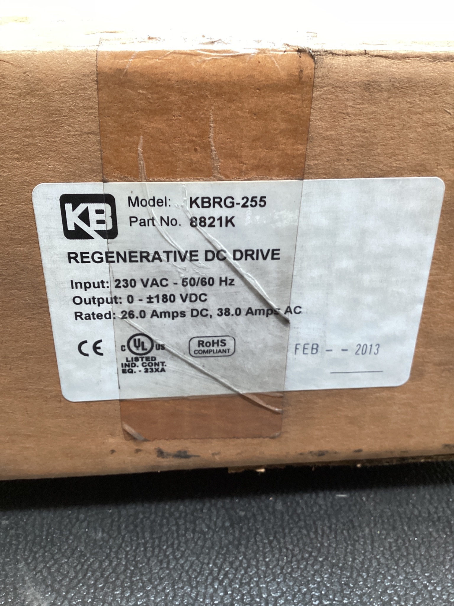 KB ELECTRONICS KBRG-255 Regenerative DC Drive 230V NEW 5