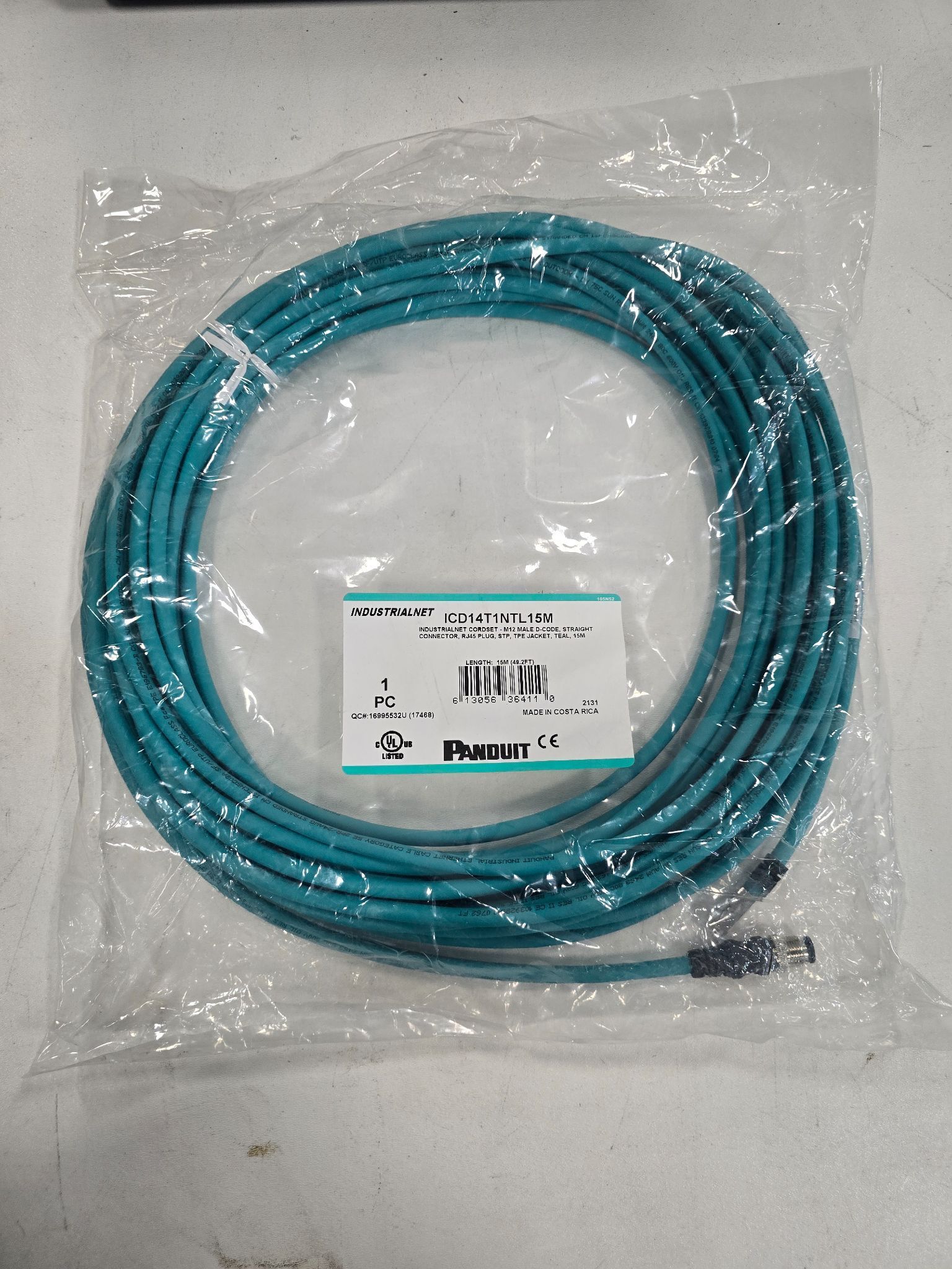 PANDUIT INDUSTRIAL CORDSET ICD14T1NTL15M NEW 0