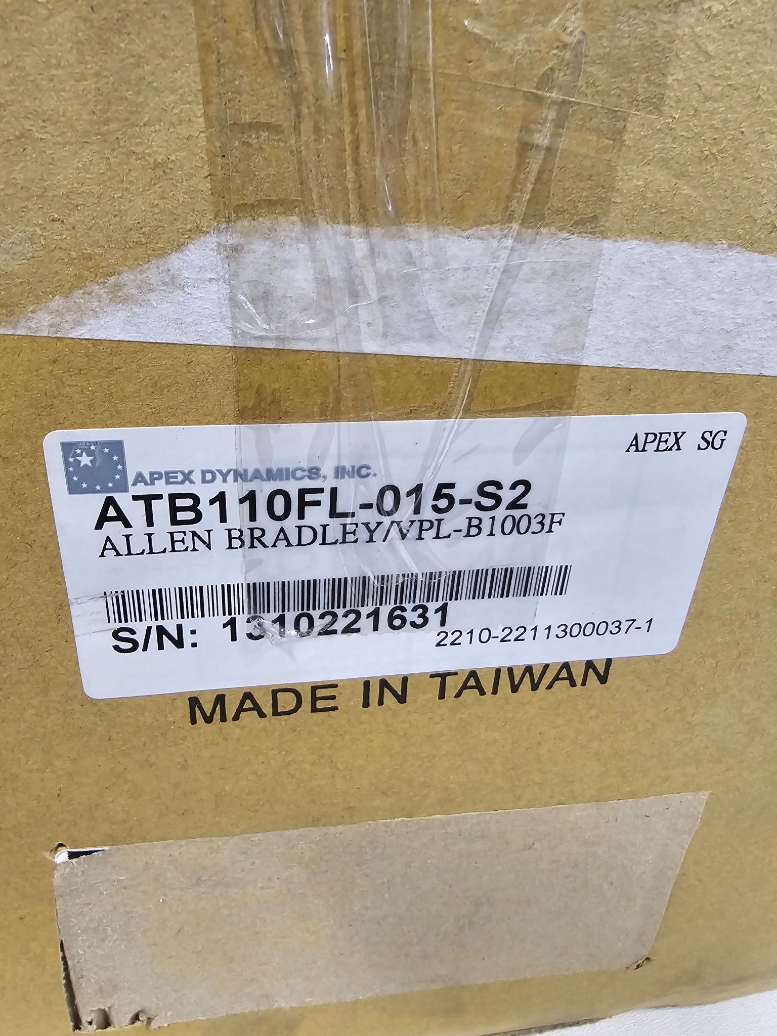 APEX DYNAMICS ATB 1 1 OFL-S2 RATIO-015:1 NEW 6