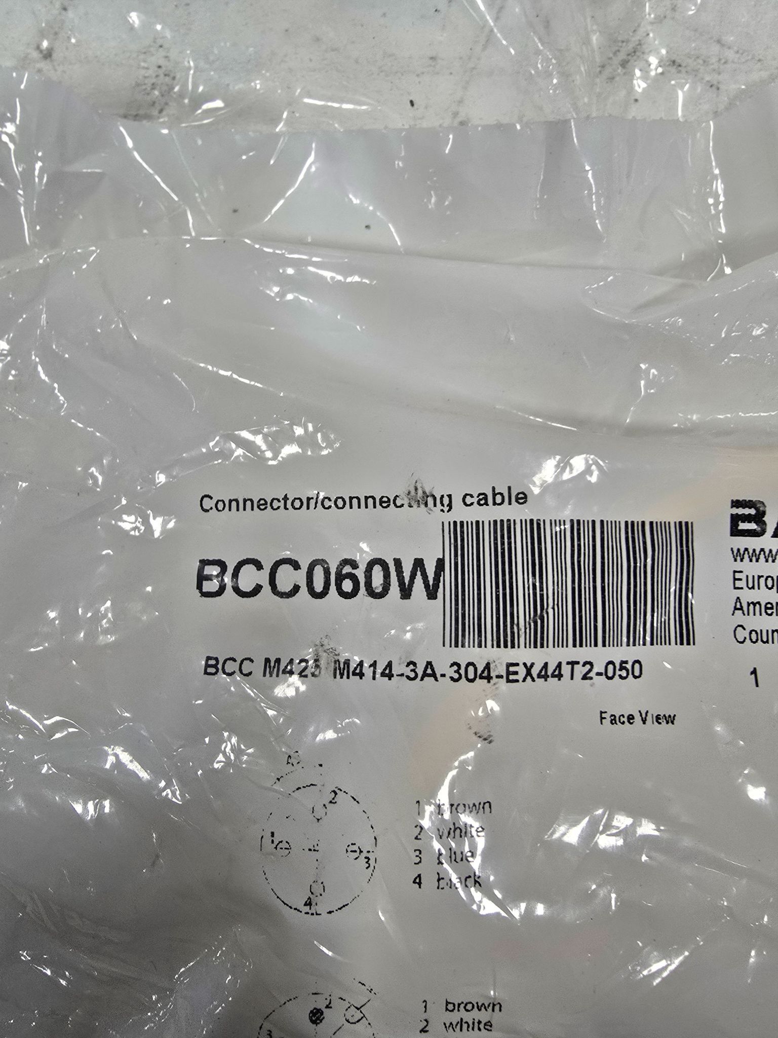 BALLUFF BCC-M425-M414-3A-304-EX44T2-050 SENSOR CABLE NEW 1