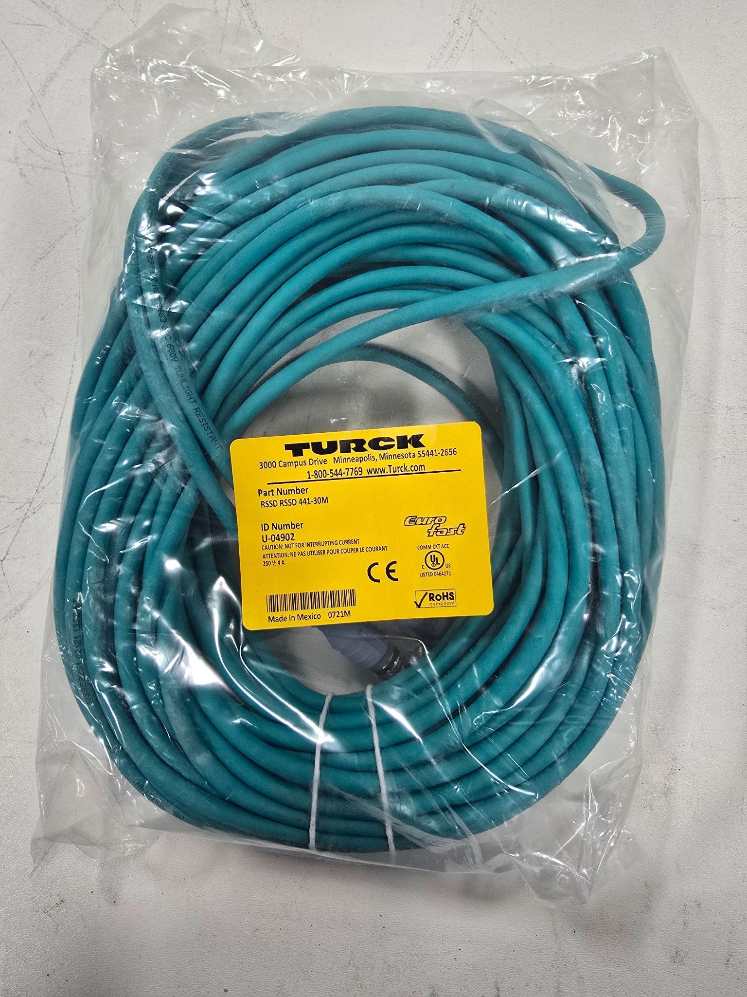 TURCK RSSD-RSSD-441-30M SENSOR CABLE NEW 0