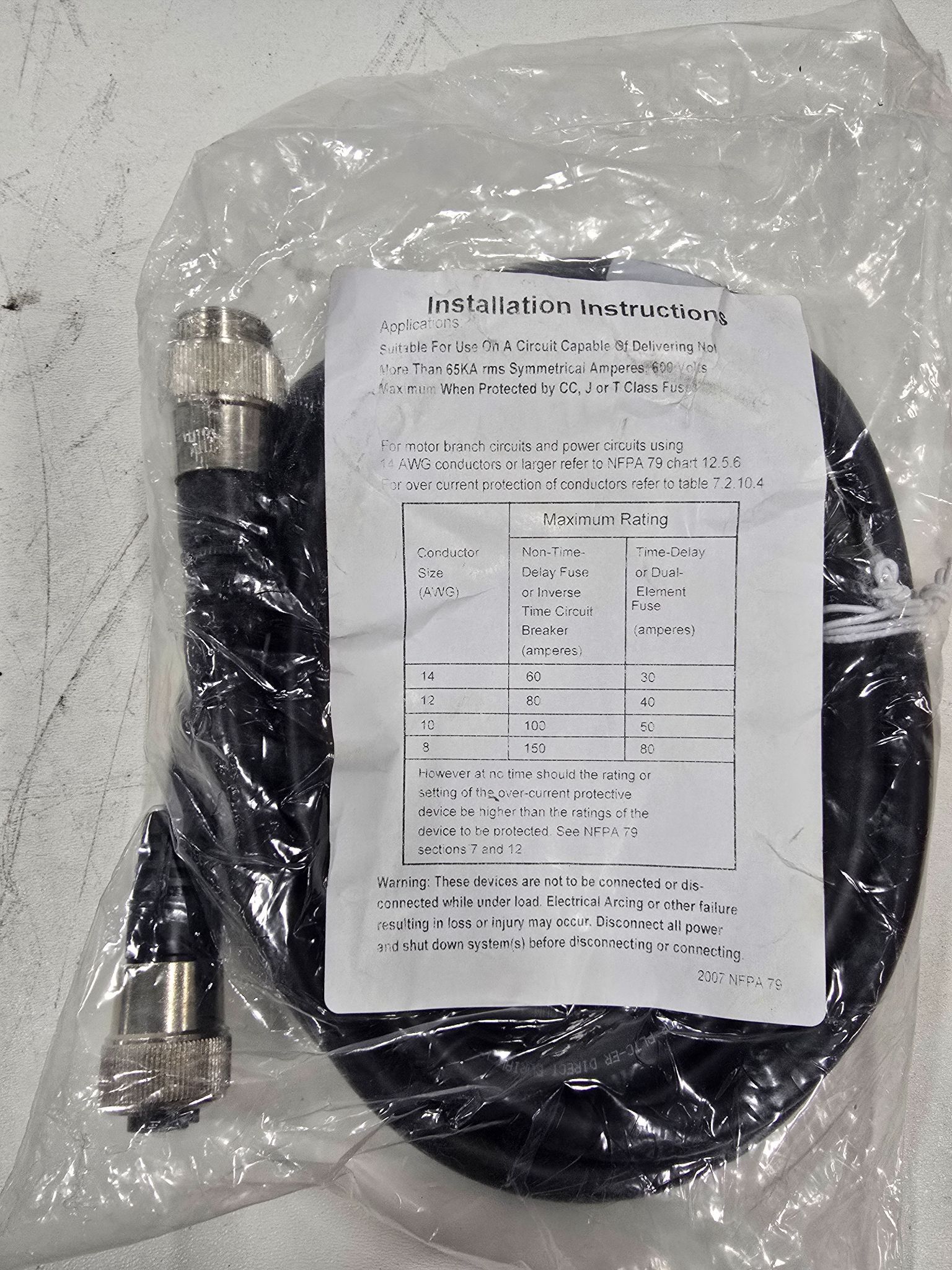 TURCK RSM-RKM-34-3M-S4000 SENSOR CABLE NEW 2