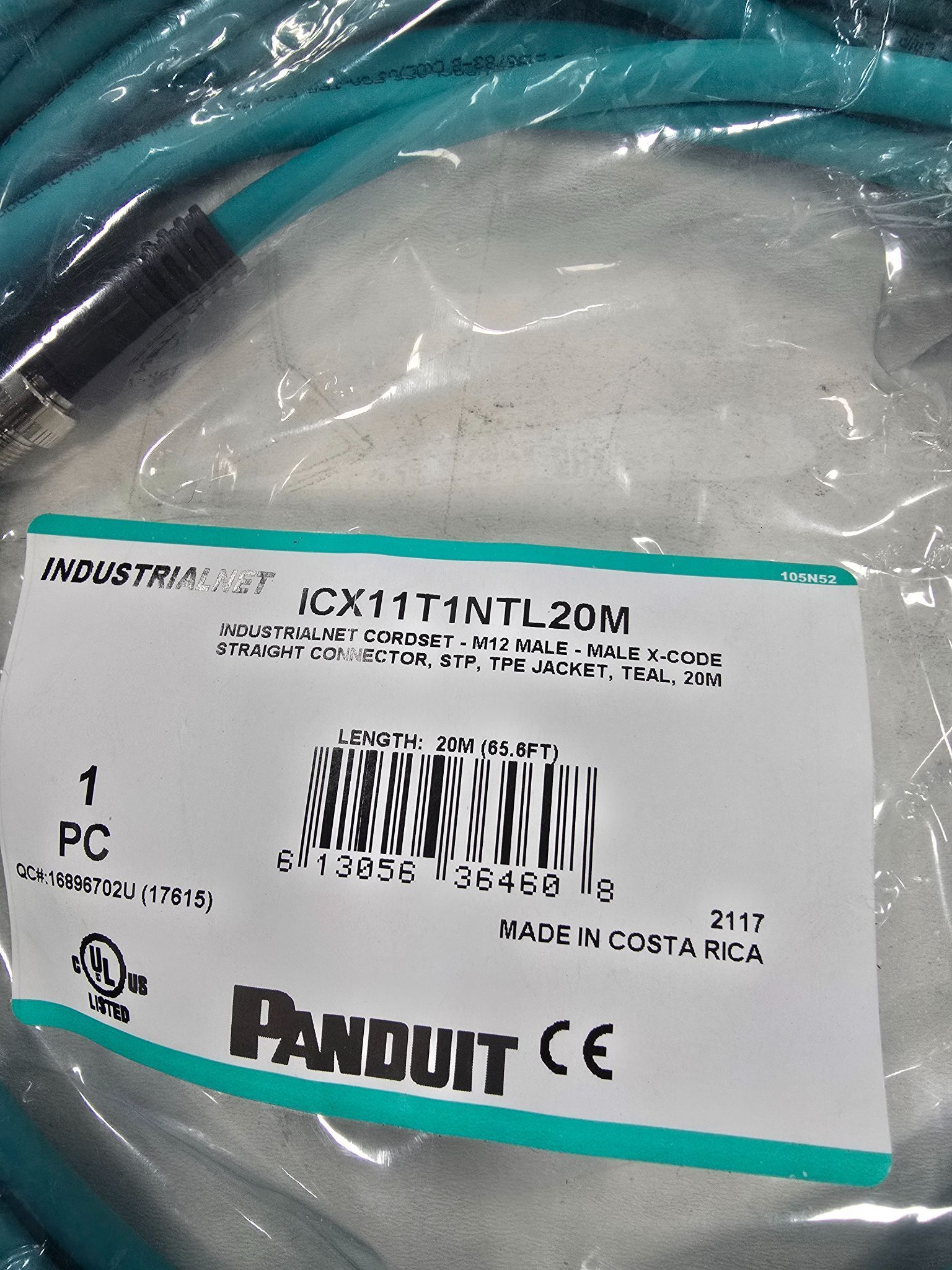 PANDUIT ICX11T1NTL20M SENSOR CABLE NEW 1