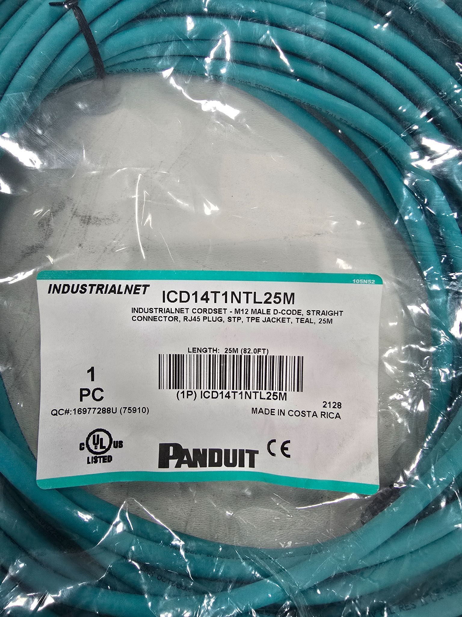 PANDUIT ICD14T1NTL25M SENSOR CABLE NEW 1