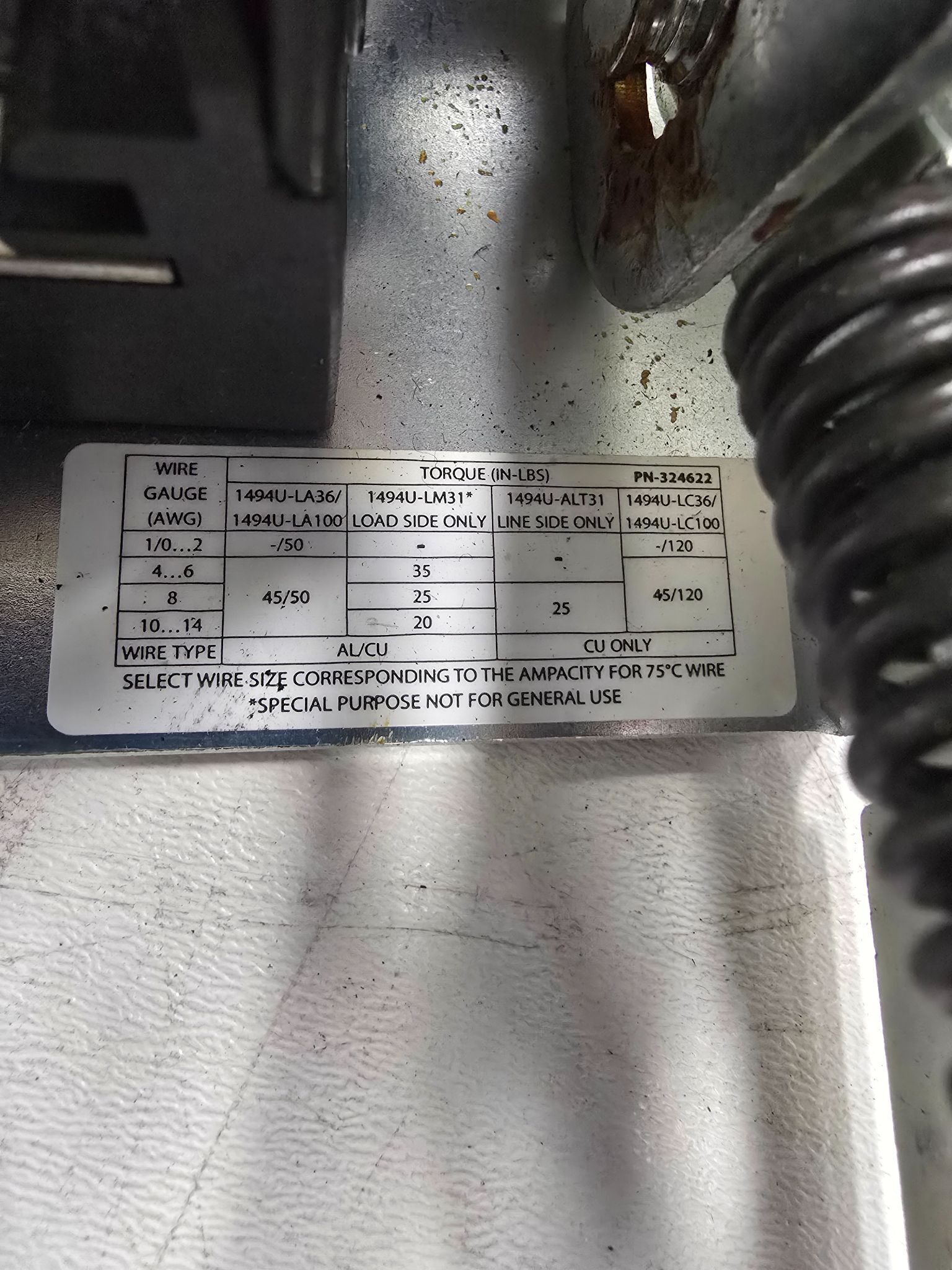 ALLEN BRADLEY 1494U-D60 DISCONNECT SWITCH USED 6