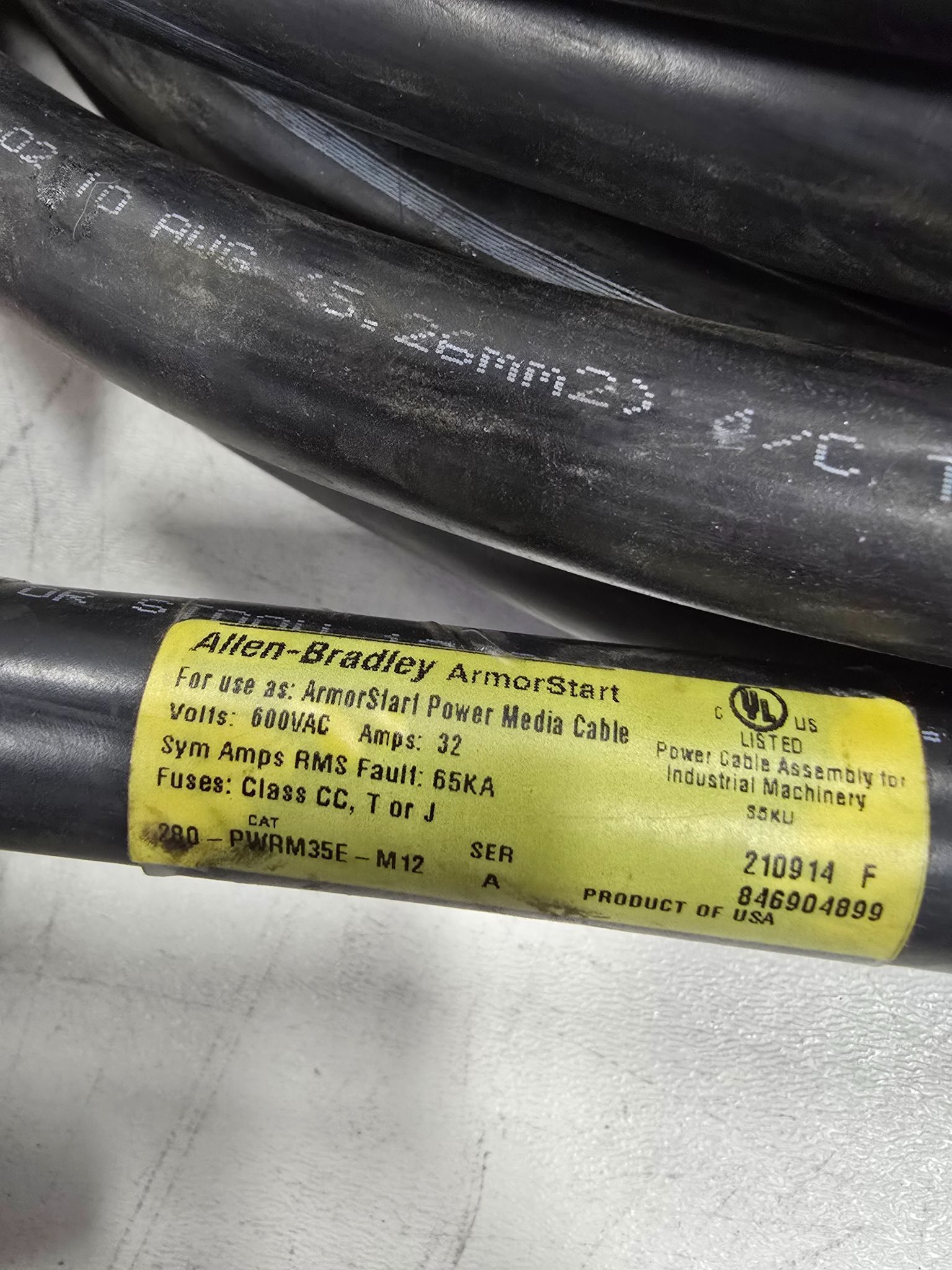 ALLEN BRADLEY 280-PWRM35E-M12 POWER CABLE USED 1