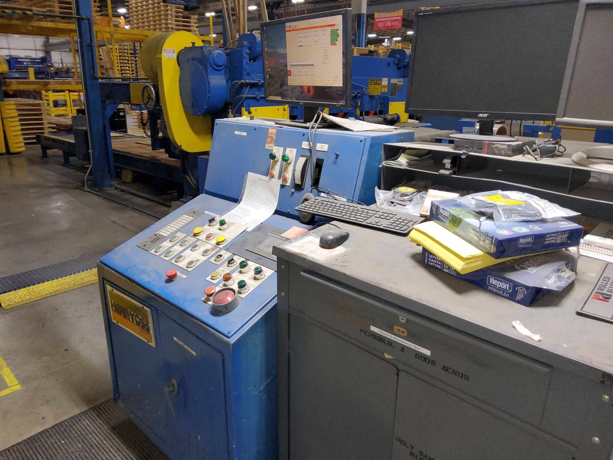 48" X 20,000LBS X .80" HERR VOSS CUT-TO-LENGTH LINE W/PRECISION LEVELER 9