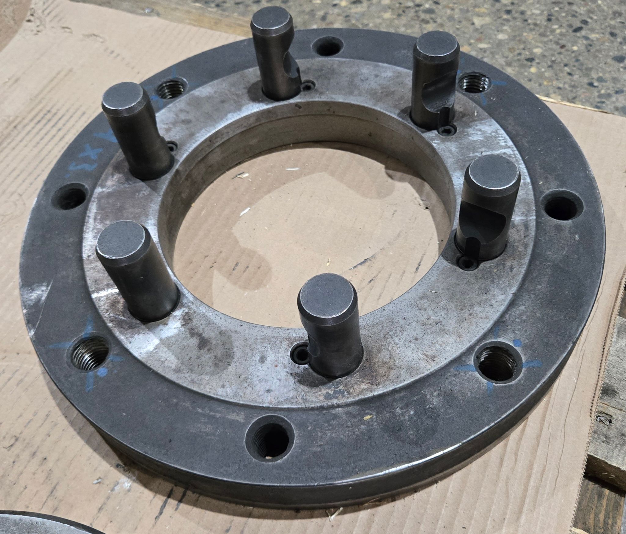 Generic 15" 6-Pin Backplate Chuck Adapter Plate USED 1