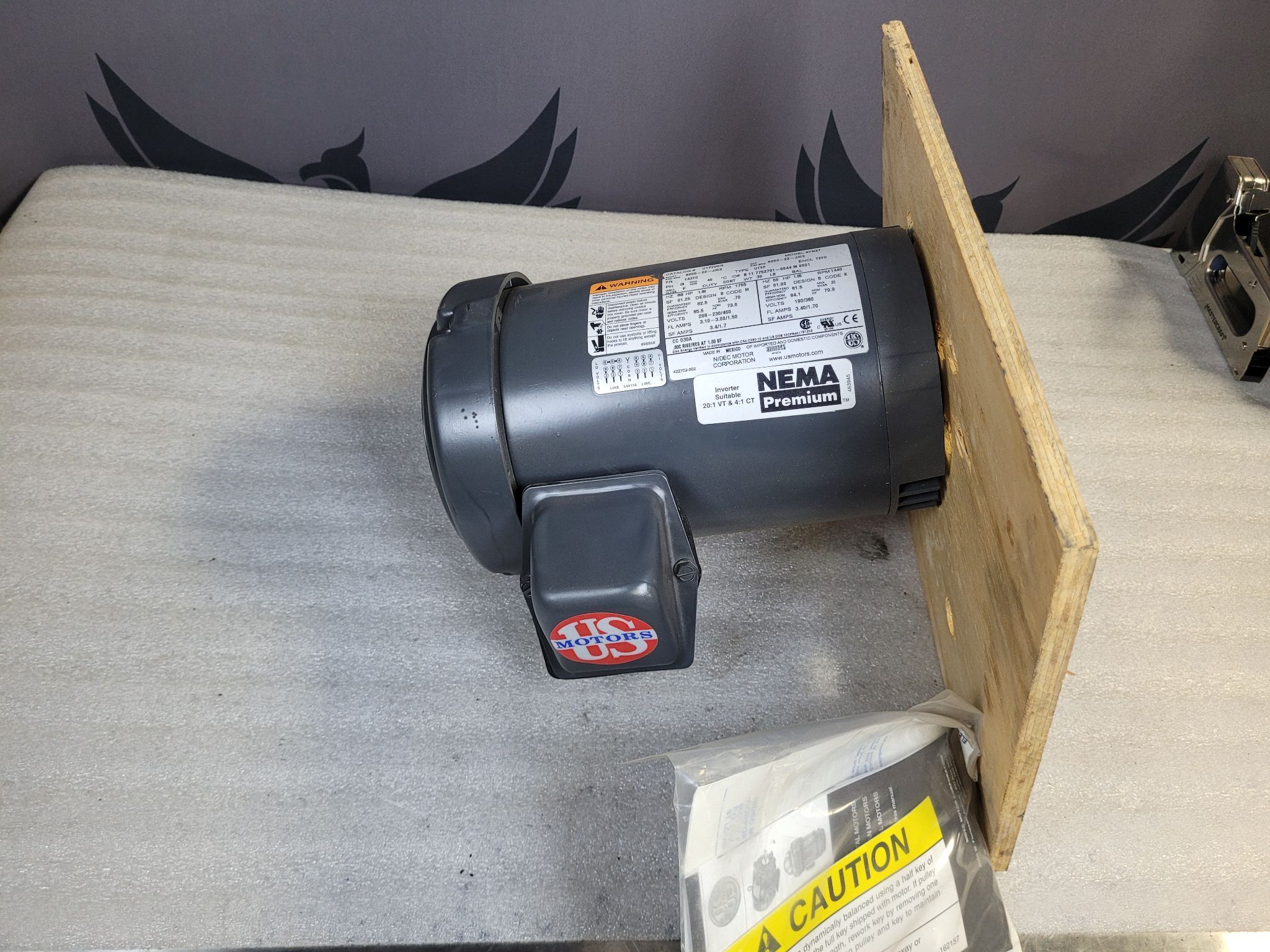 NIDEC U1P2DCR FN27 1HP 1800RPM 3-Phase Motor USED 0
