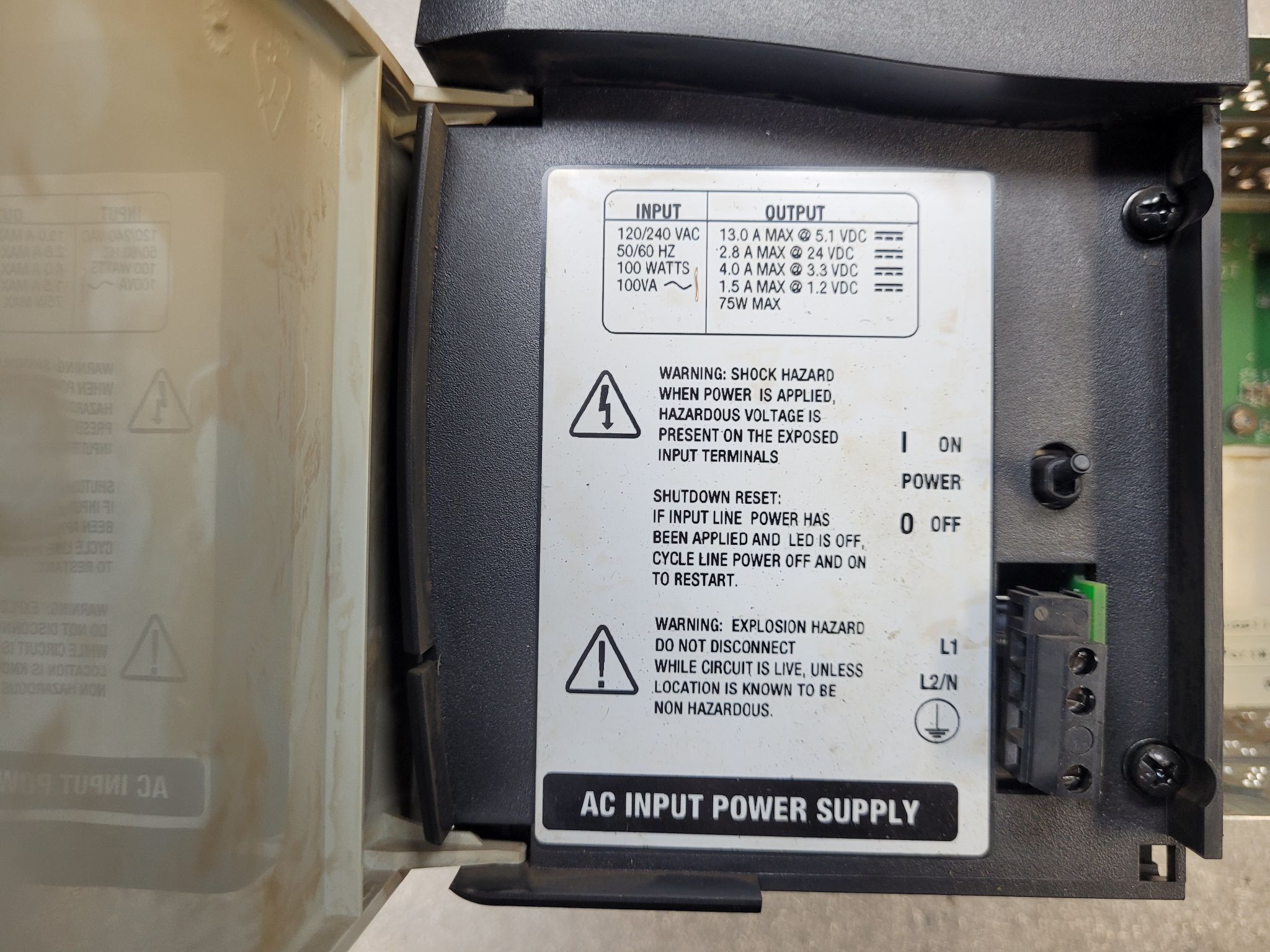 ALLEN BRADLEY 1756-PA75 + 1756-A13 13-Slot PLC Chassis USED 4