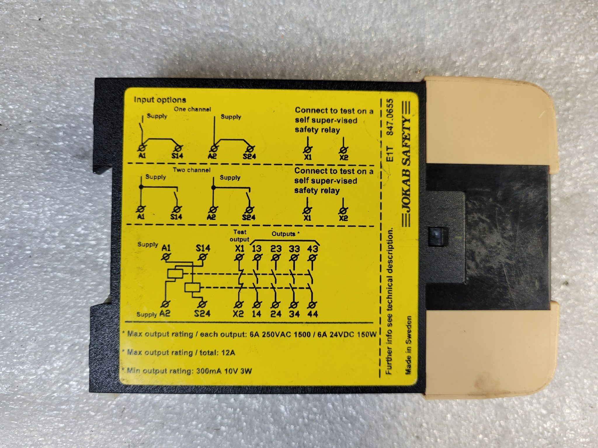 JOKAB SAFETY E1T 0S Safety Expansion Relay 24VDC USED 3