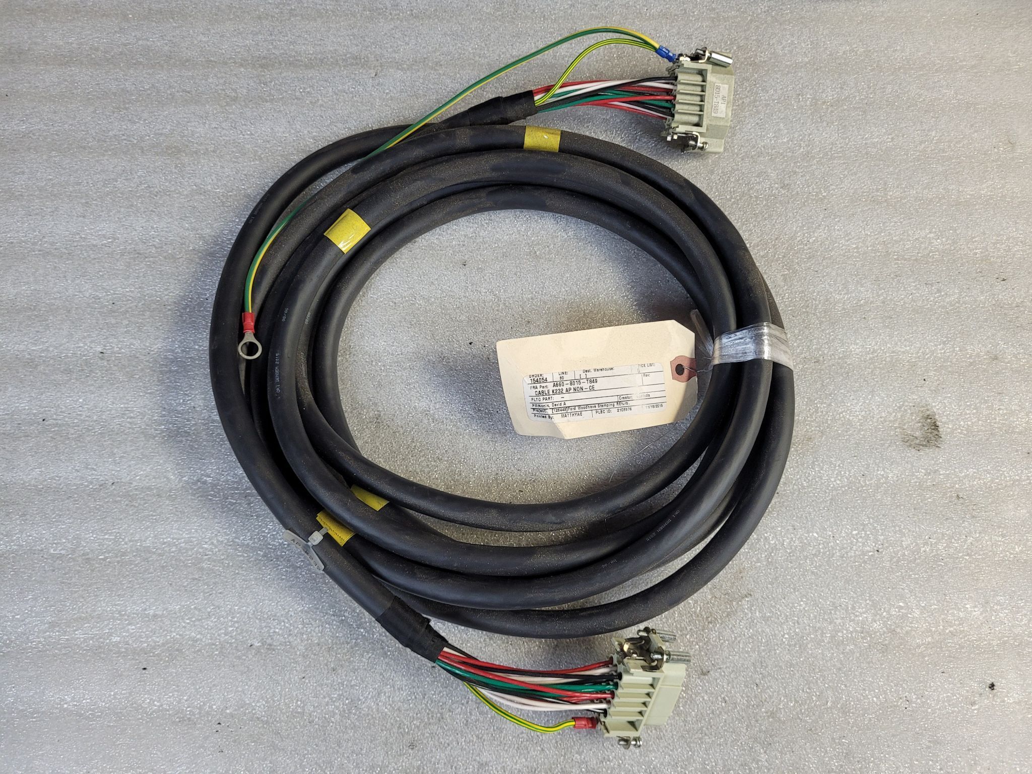 FANUC A660-8015-T849 K232 Wire Feeder Control Cable NON-CE NEW 0