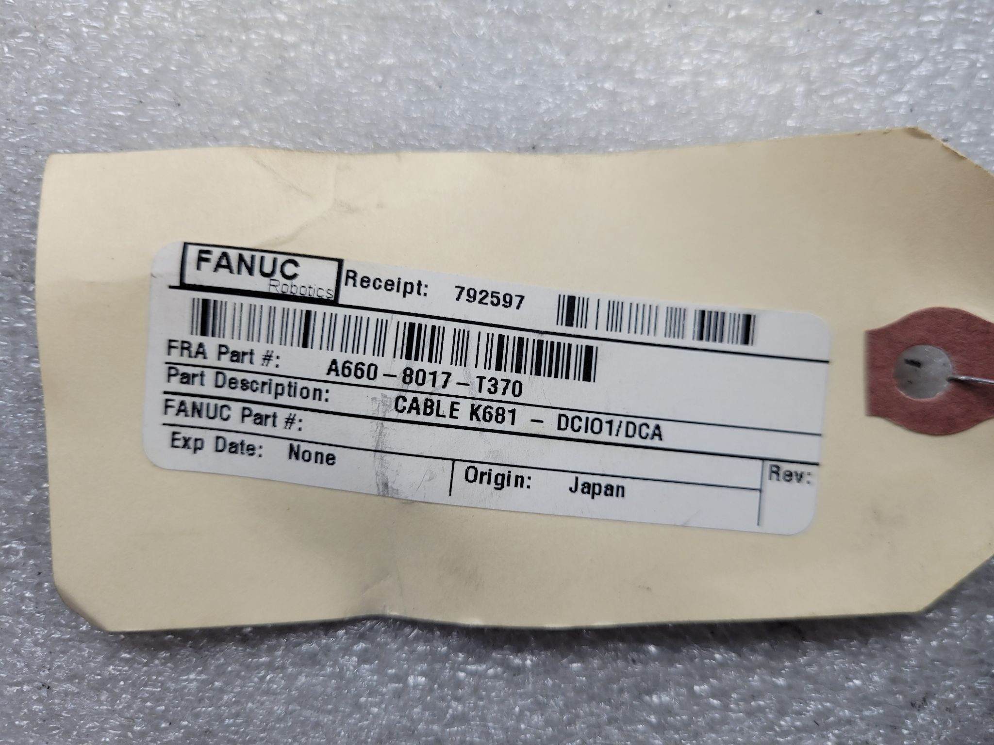FANUC A660-8017-T370 K681 Wire Feeder Control Cable DCI01/DCA NEW 3