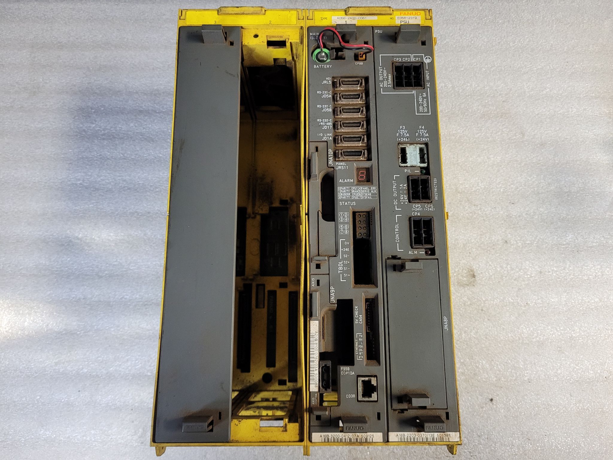 FANUC A05B-2400-C061 W/ A16B-3200-0412 + A16B-2203-0370 Controller USED 1