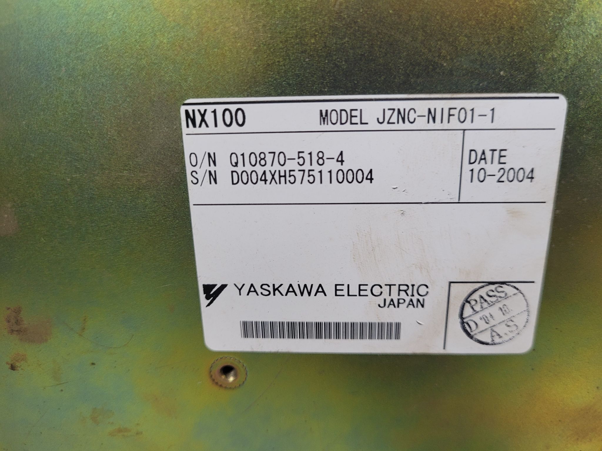 YASKAWA JZNC-NIF01-1 I/O Interface Board for NX100 Controller USED 3