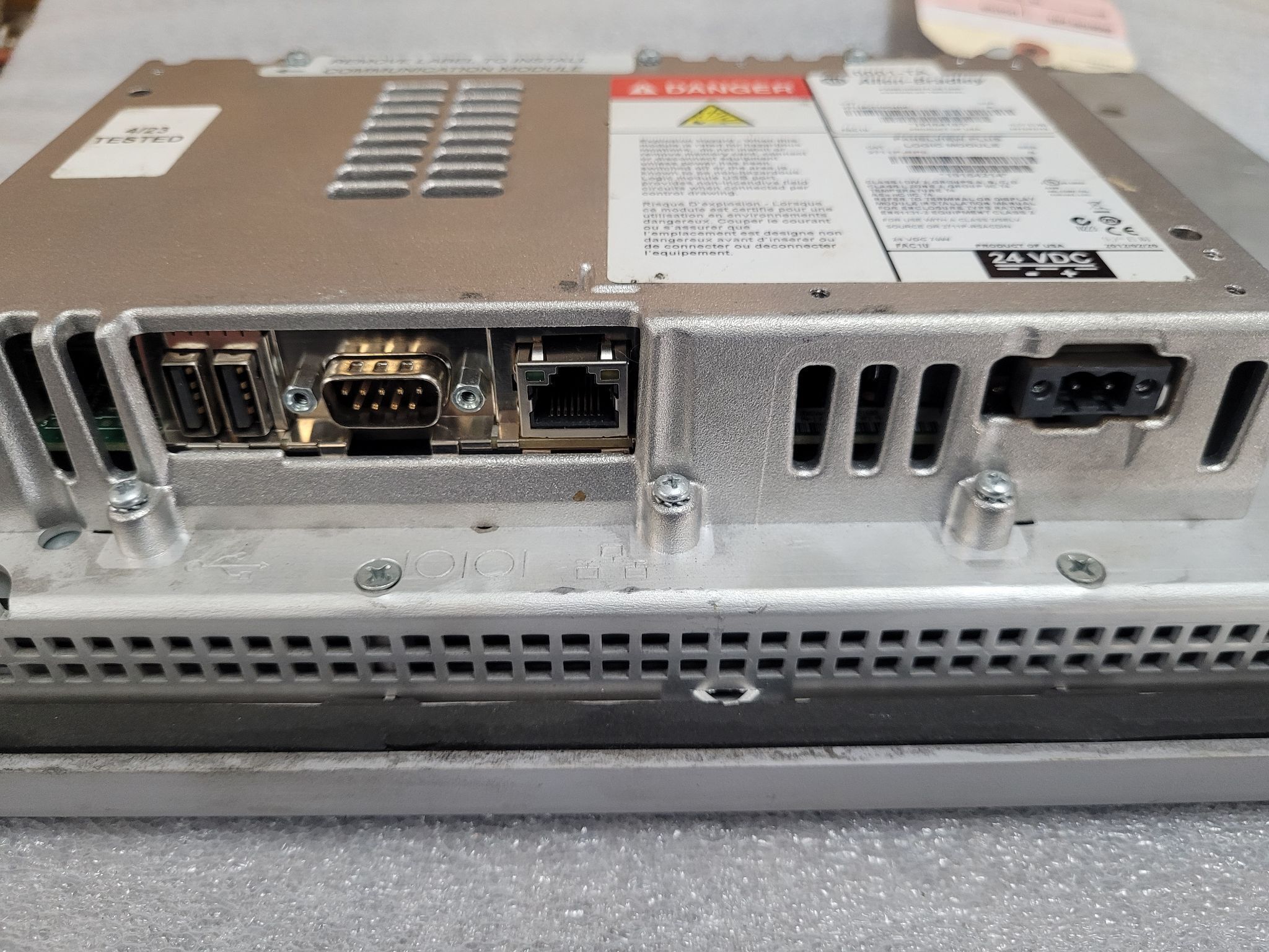 ALLEN BRADLEY PanelView Plus 1250 w/ 2711P-RP6 Logic Module USED 2