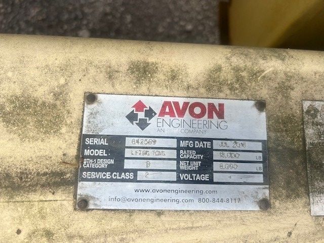 AVON ENGINEERING 18,000LB CAP LIFTING TONG 2