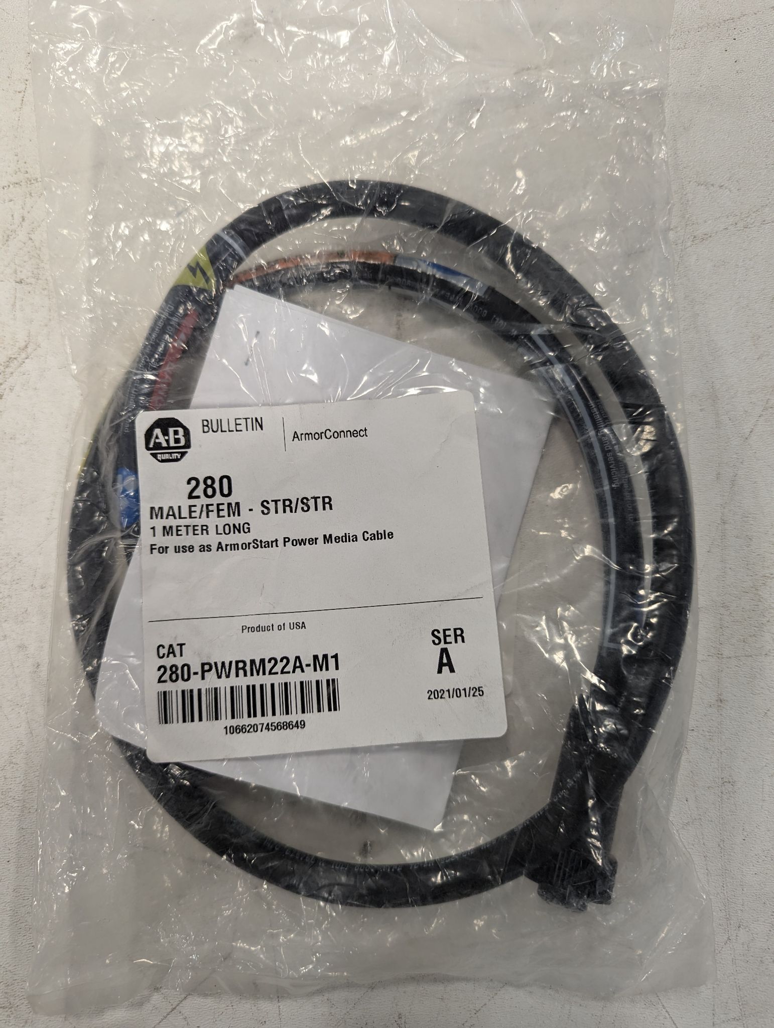 ALLEN BRADLEY 280-PWRM22A-M1 Power Cable NEW 0