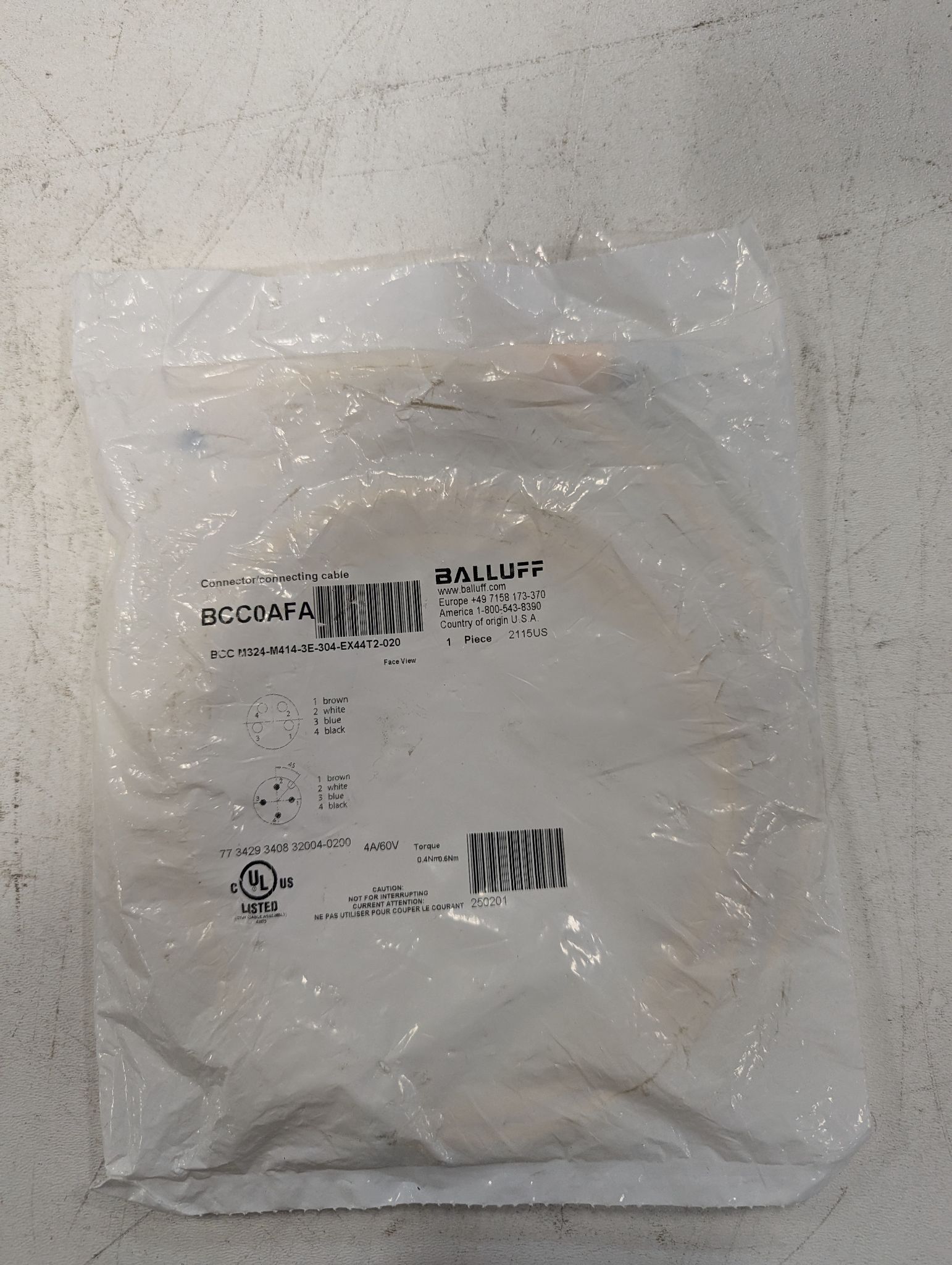 BALLUFF BCC M324-M414-3E-304-EX44T2-020 NEW 0