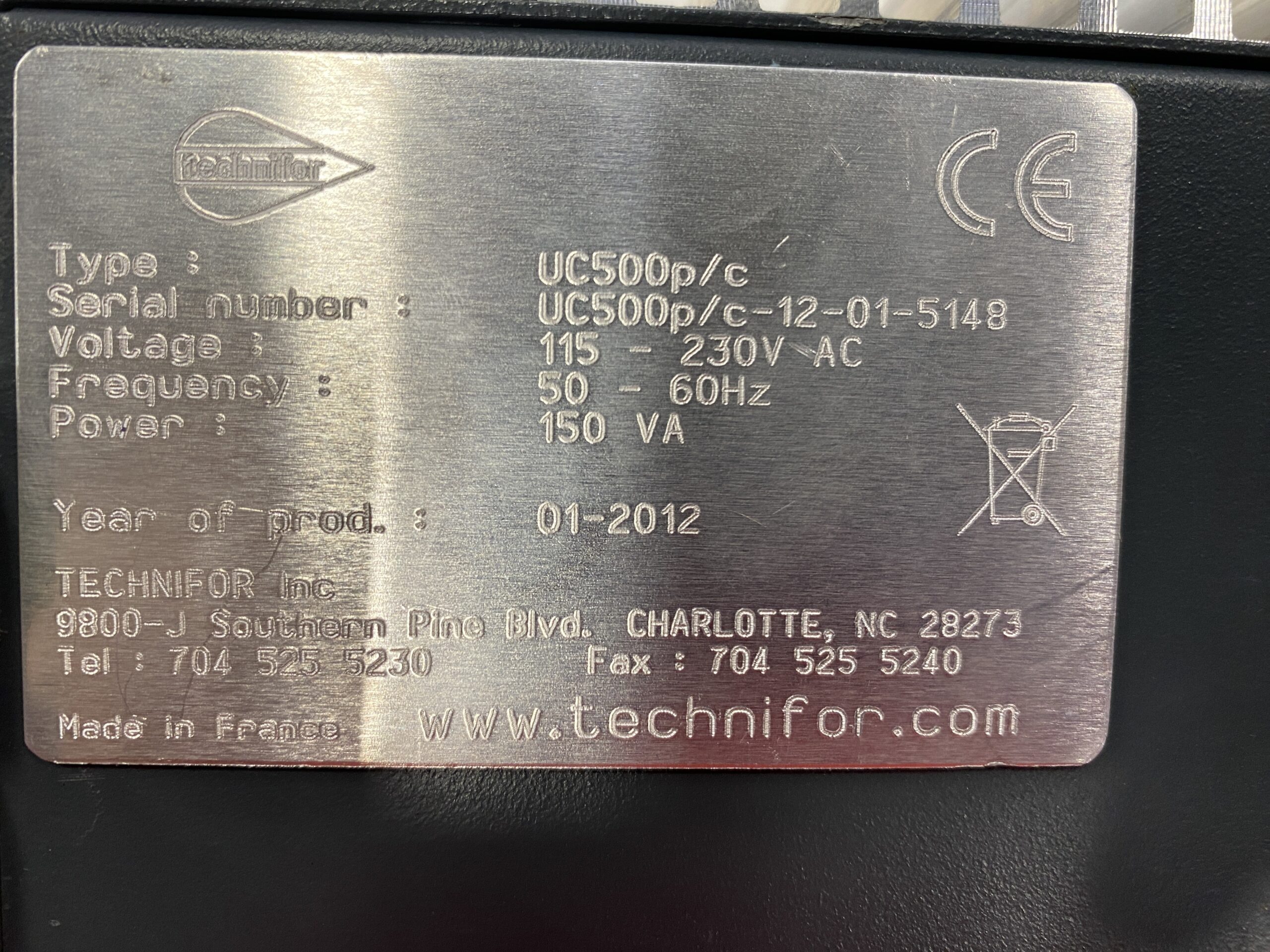 TECHNIFOR UC500p/c-11 MARKING CONTROLLER USED 2