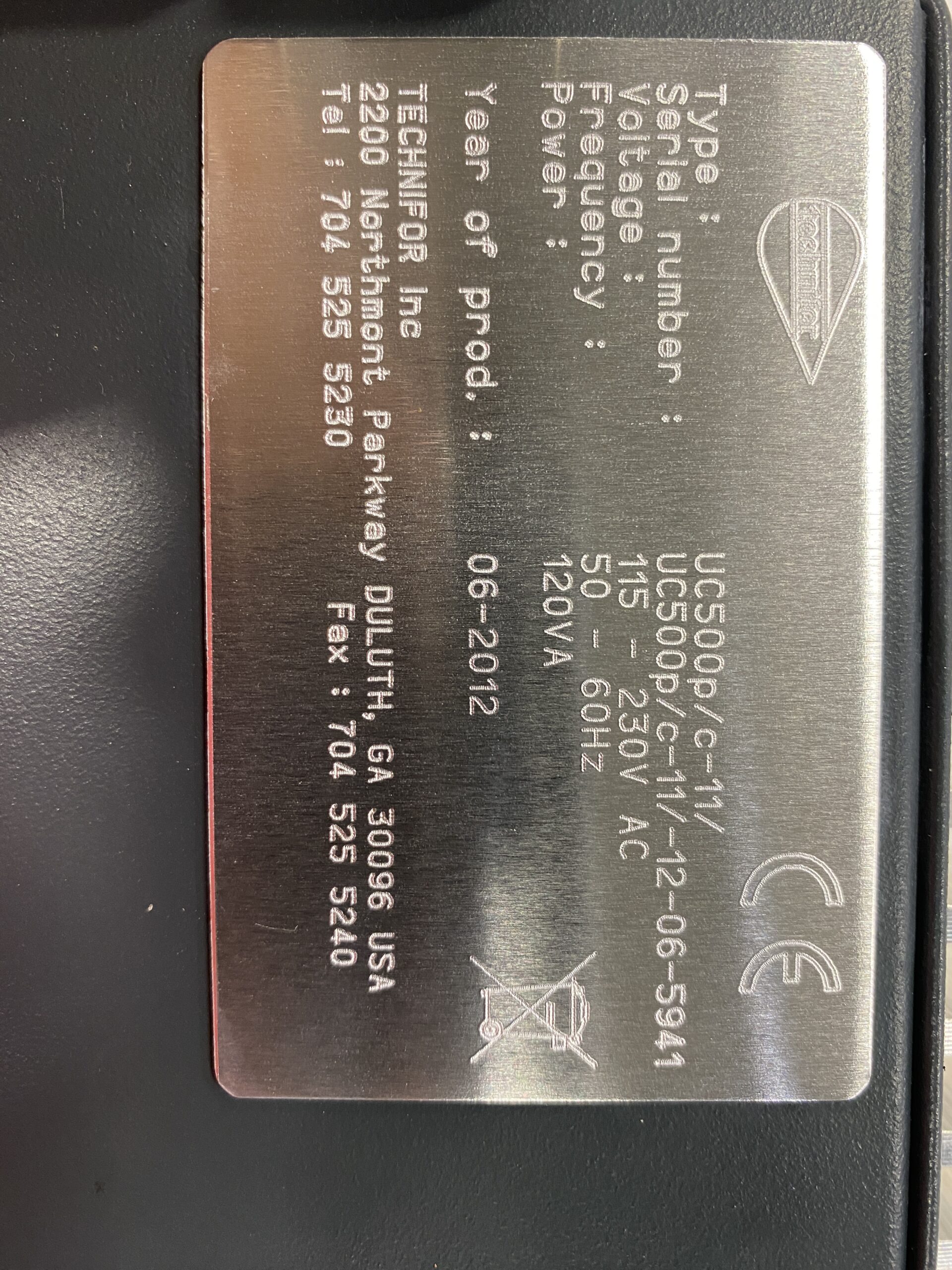 TECHNIFOR UC500p/c-11 MARKING CONTROLLER USED 3
