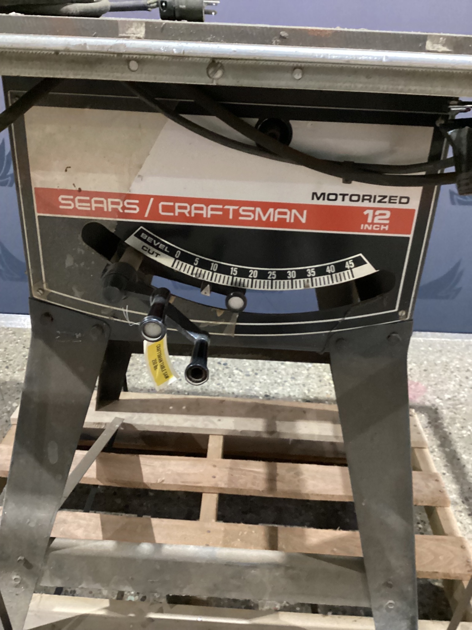 CRAFTSMAN 113-299130 Vintage 12" Electric Table Saw USED 12