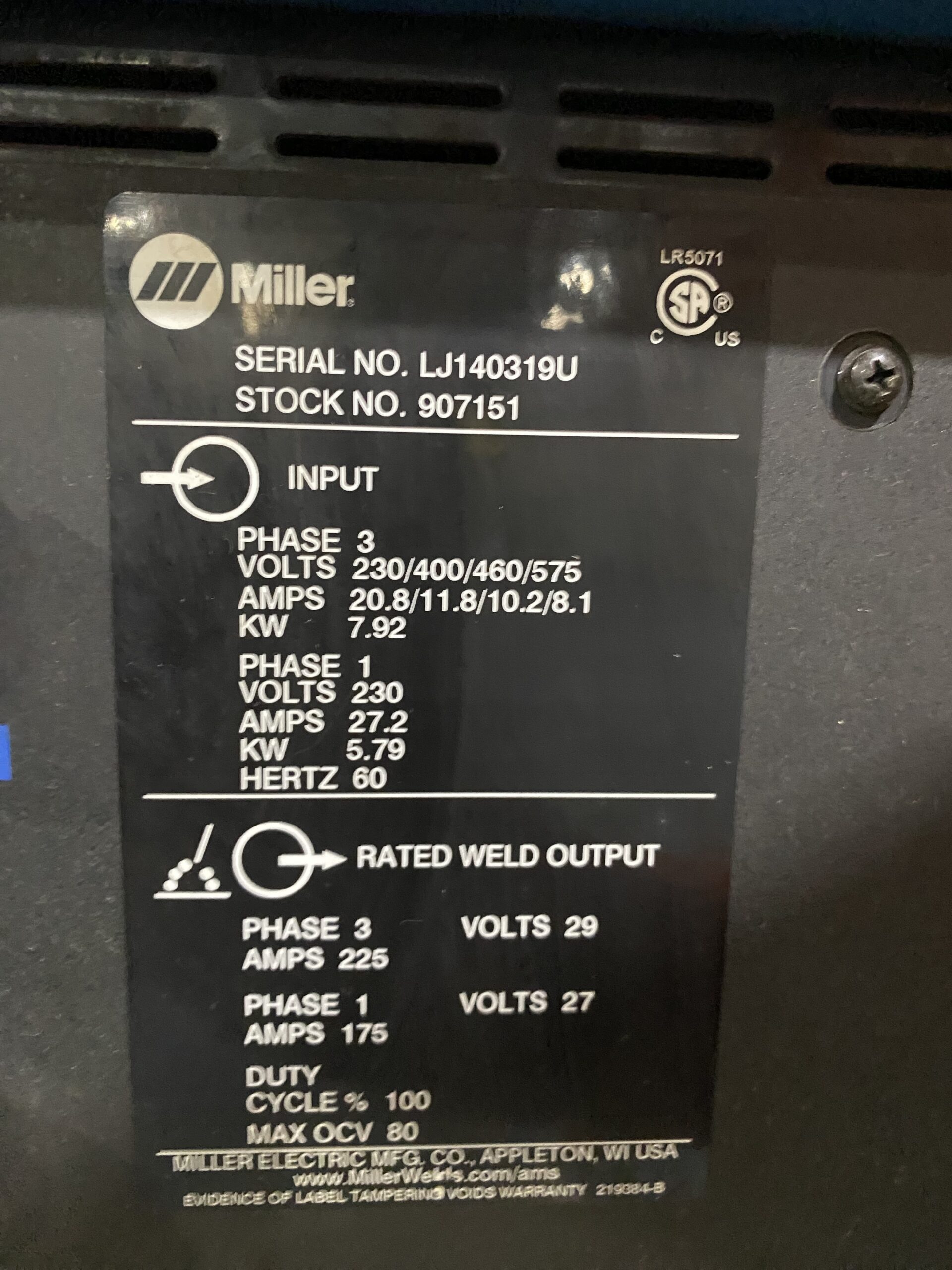 MILLER - AUTO-AXCESS 300 Welder USED 3