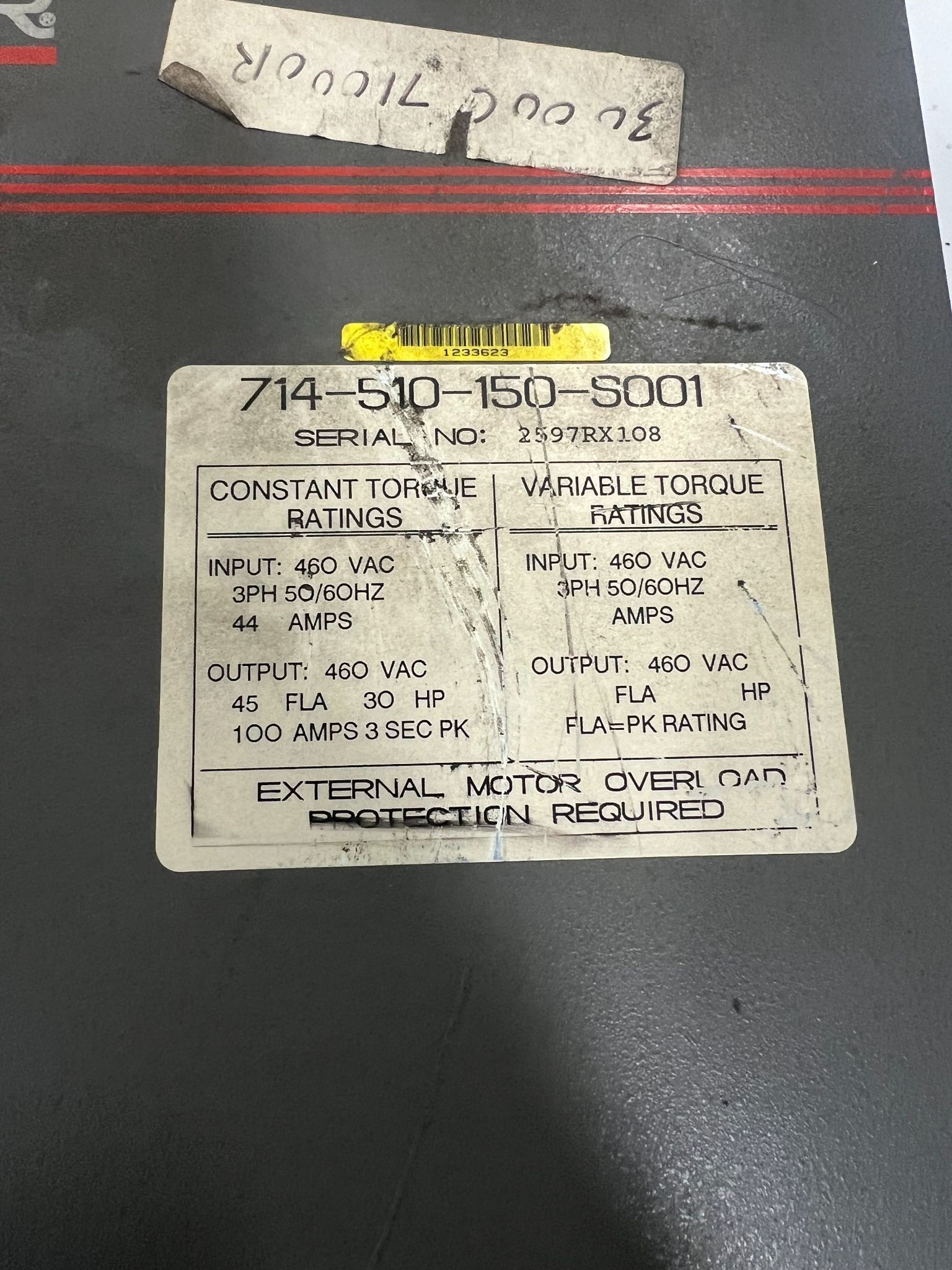 BALDOR 714-510-150-S001 AC MOTOR DRIVE USED 4